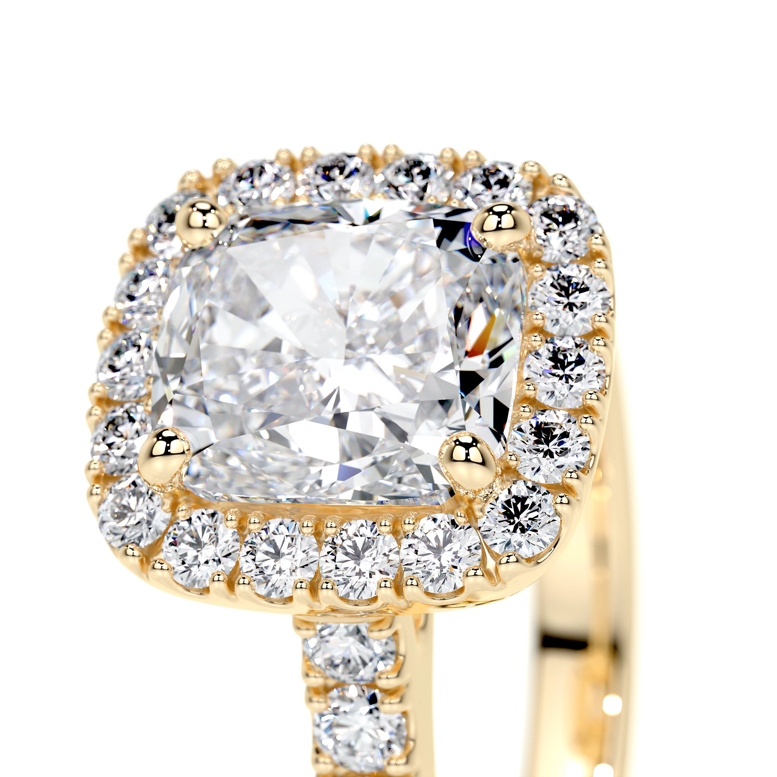 Celeste Lab Grown Diamond Ring   (2 Carat) -18K Yellow Gold