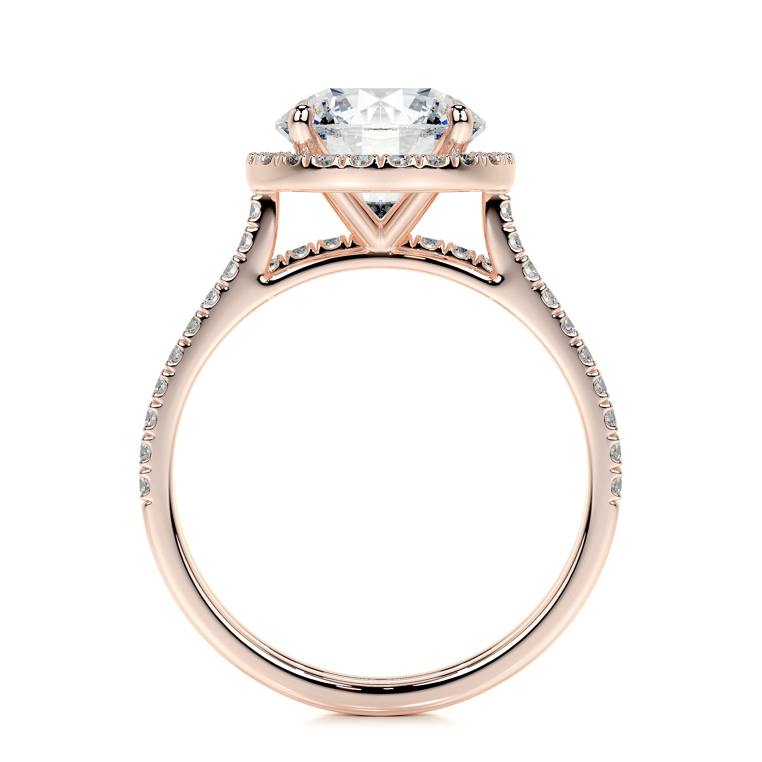 Layla Lab Grown Diamond Bridal Set   (2.8 Carat) - 14K Rose Gold
