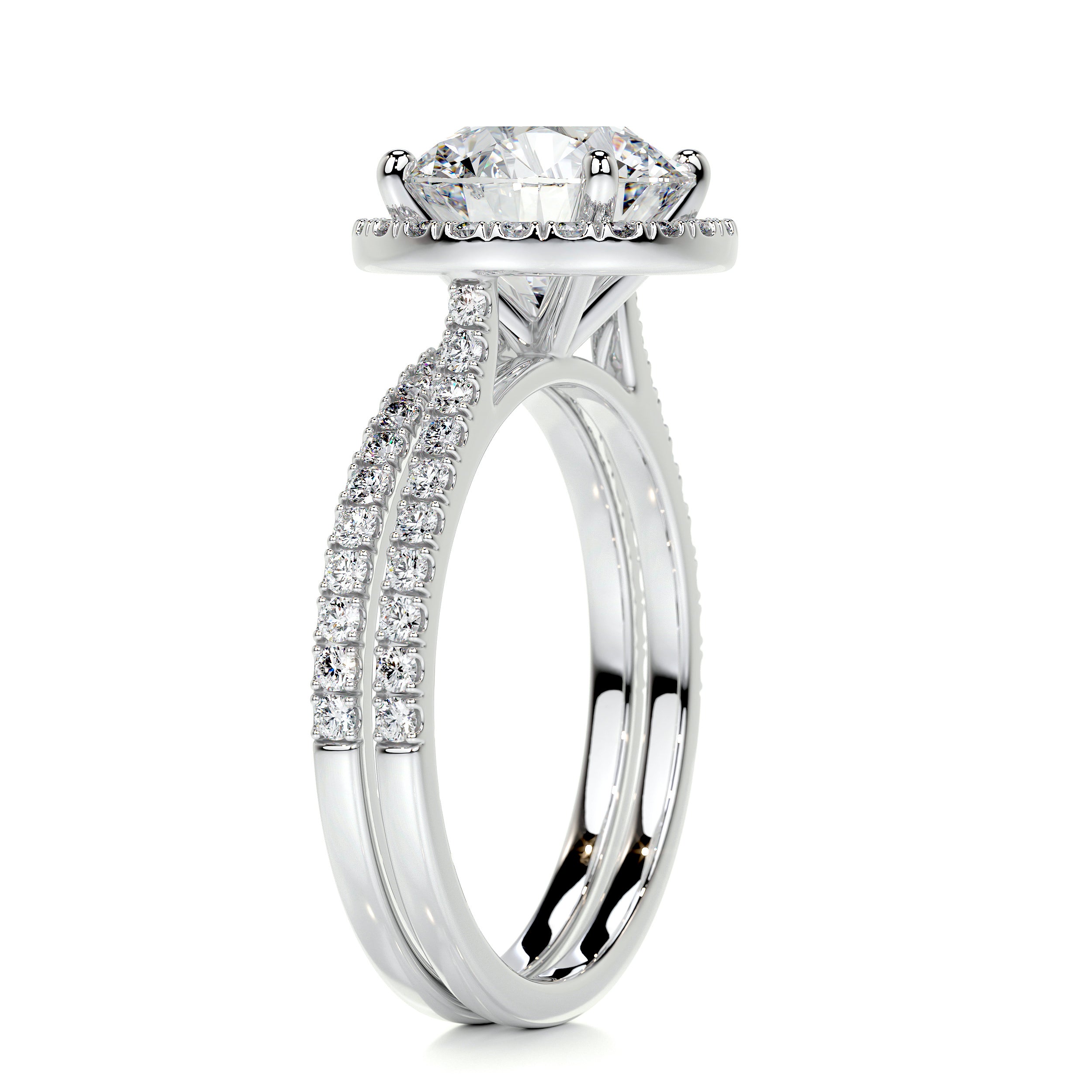 Layla Diamond Bridal Set   (2.8 Carat) - 14K White Gold