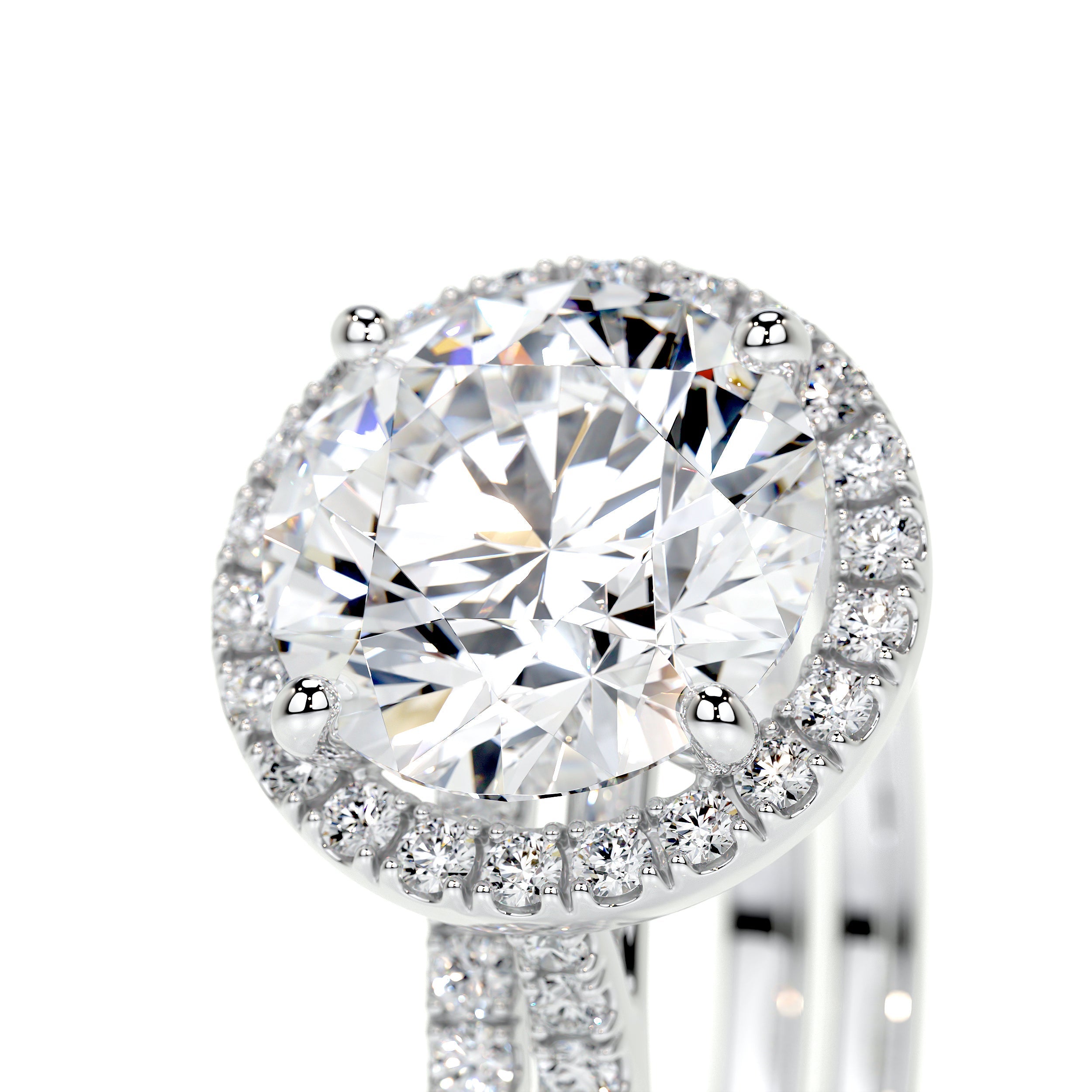 Layla Lab Grown Diamond Bridal Set   (2.8 Carat) - 14K White Gold