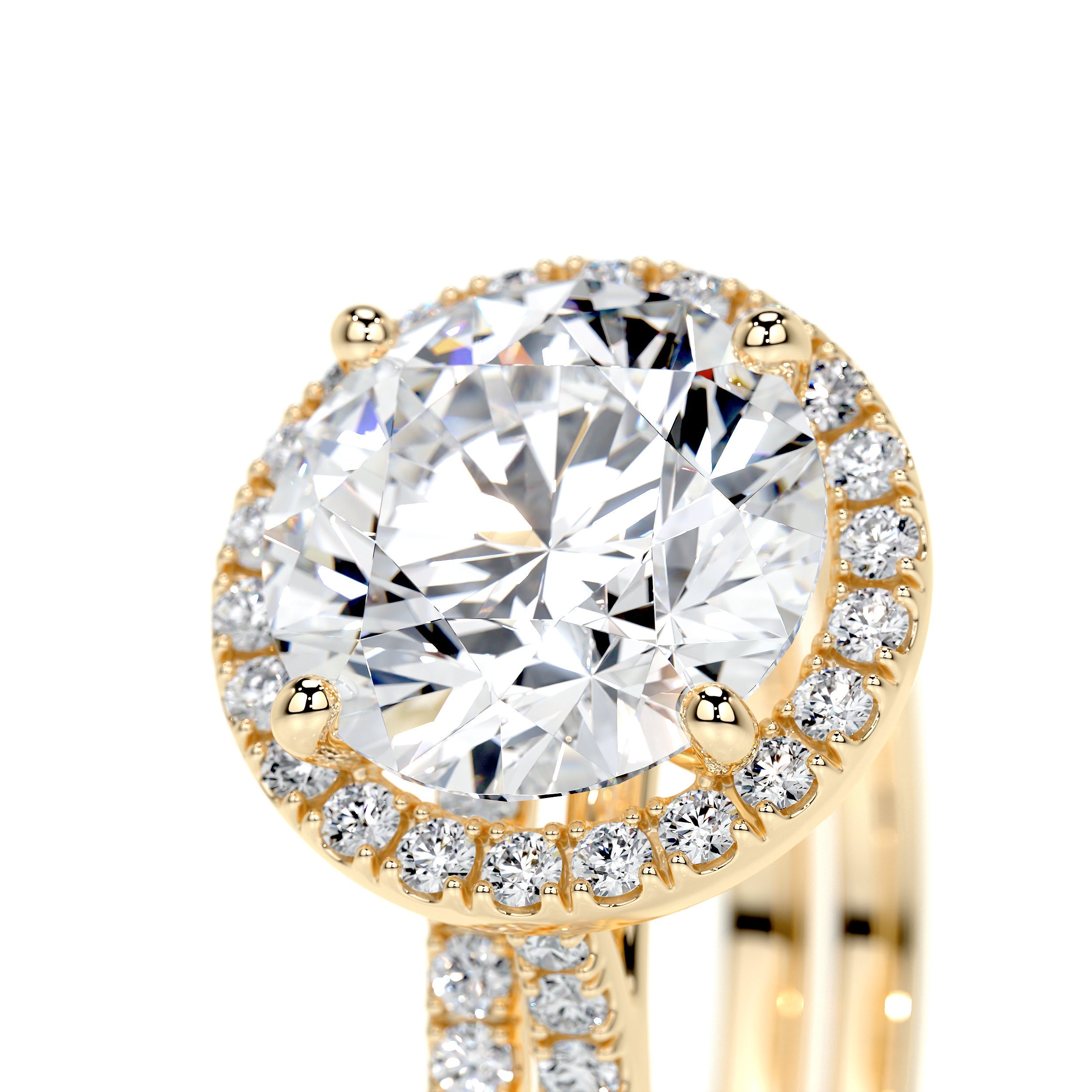 Layla Lab Grown Diamond Bridal Set   (2.8 Carat) - 18K Yellow Gold