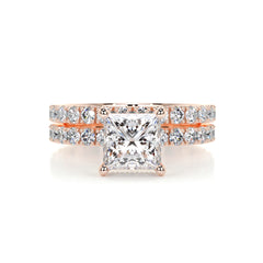 Valentina Diamond Bridal Set -14K Rose Gold