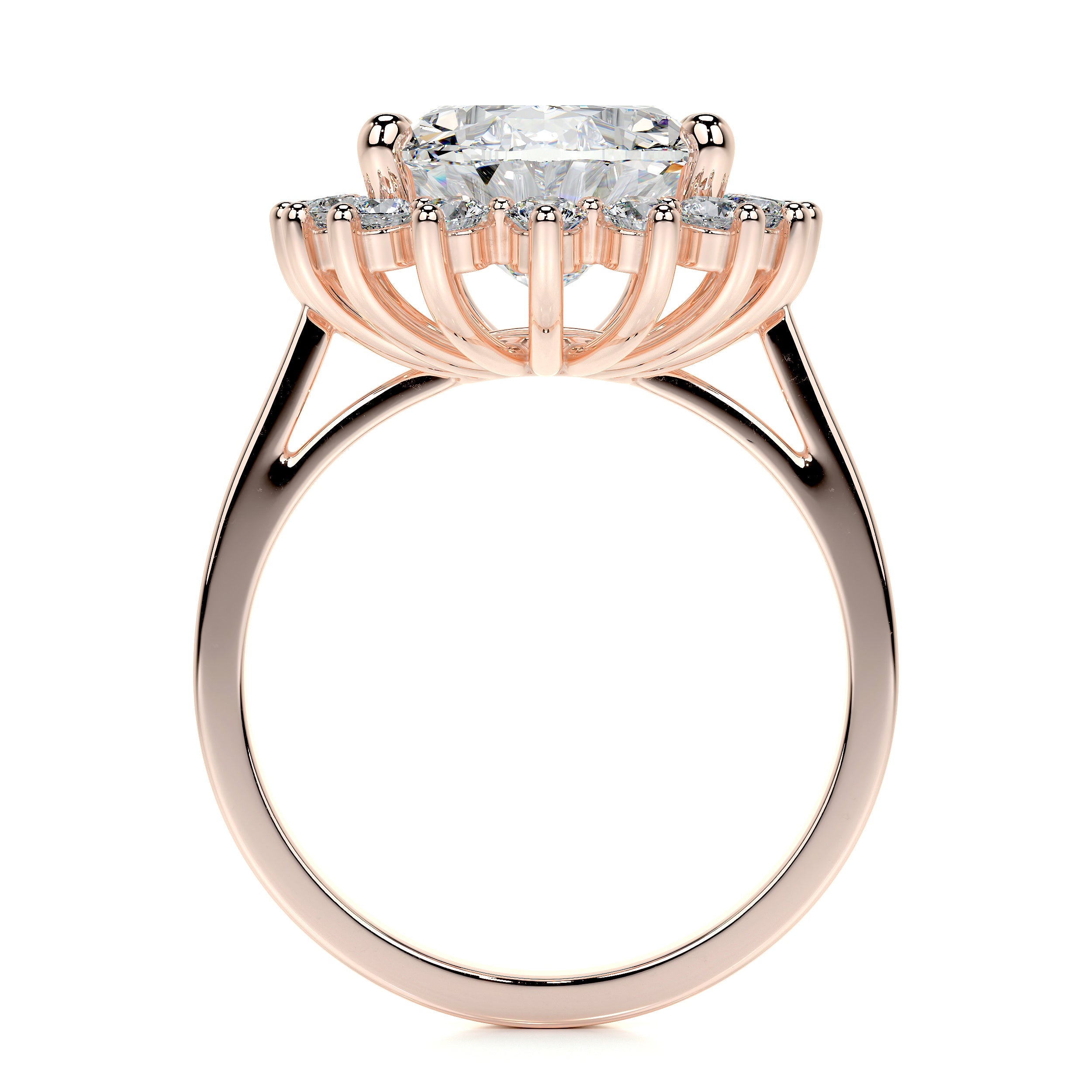 Lyn Lab Grown Diamond Ring   (4.5 Carat) - 14K Rose Gold