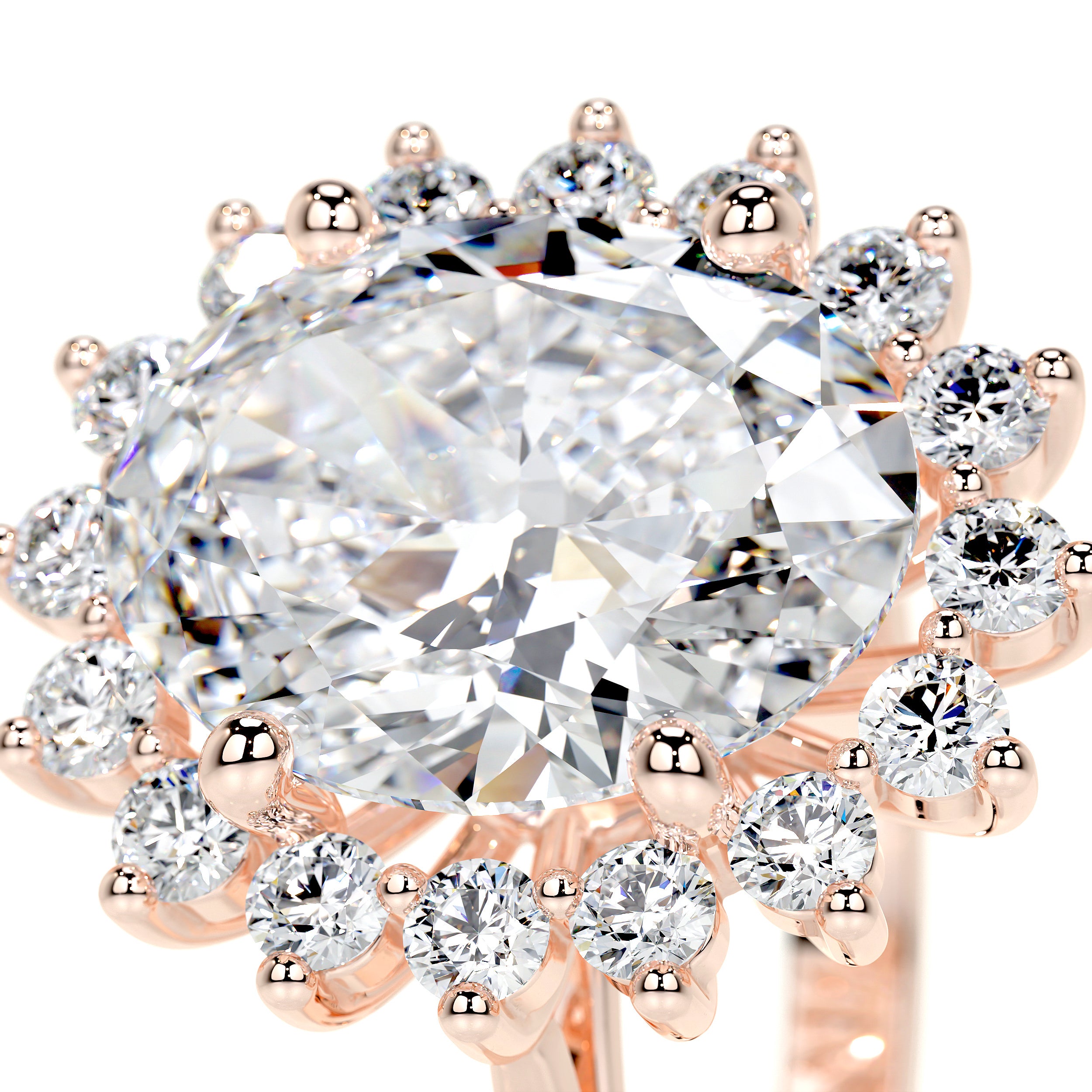 Lyn Lab Grown Diamond Ring   (4.5 Carat) - 14K Rose Gold