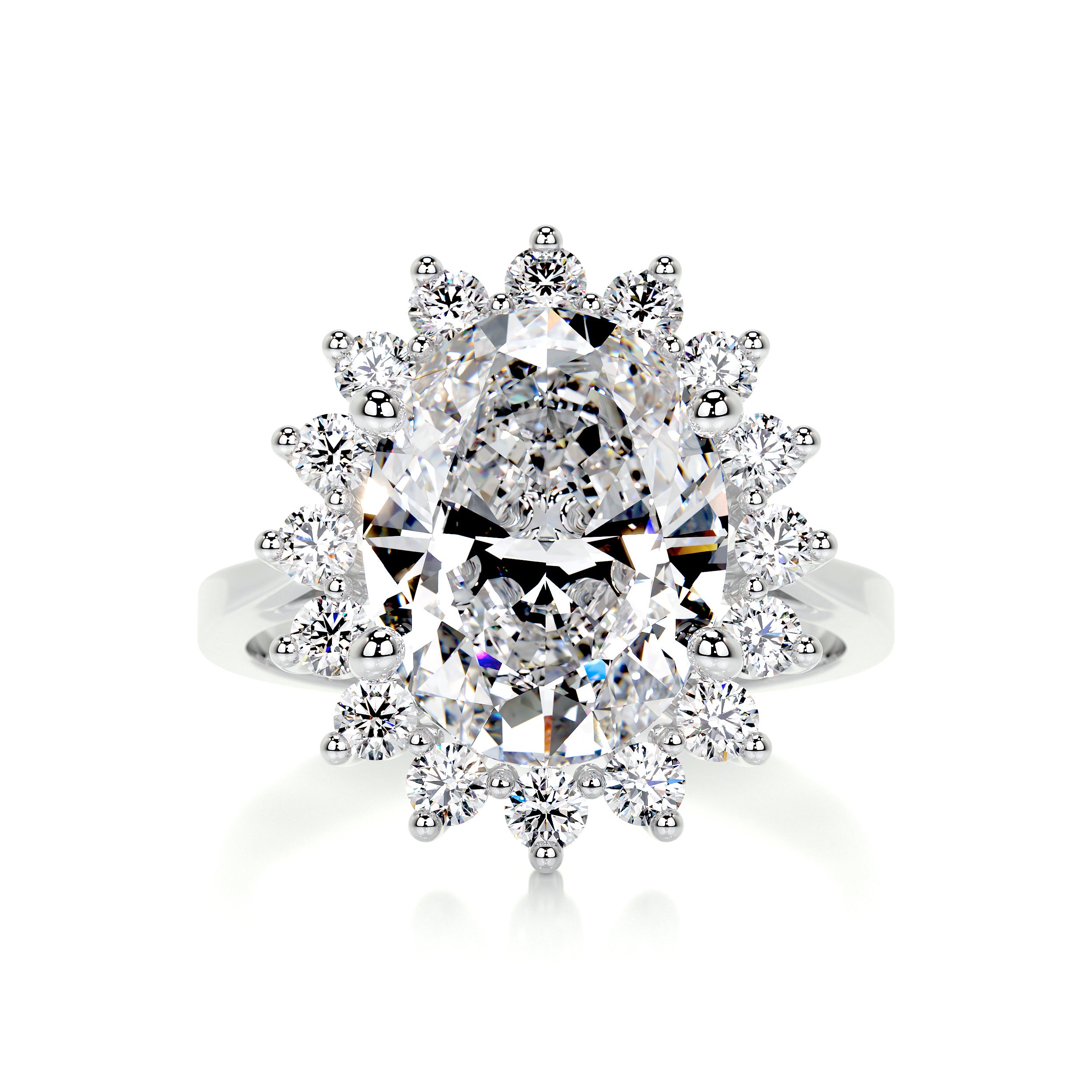 Lyn Diamond Engagement Ring - 18K White Gold