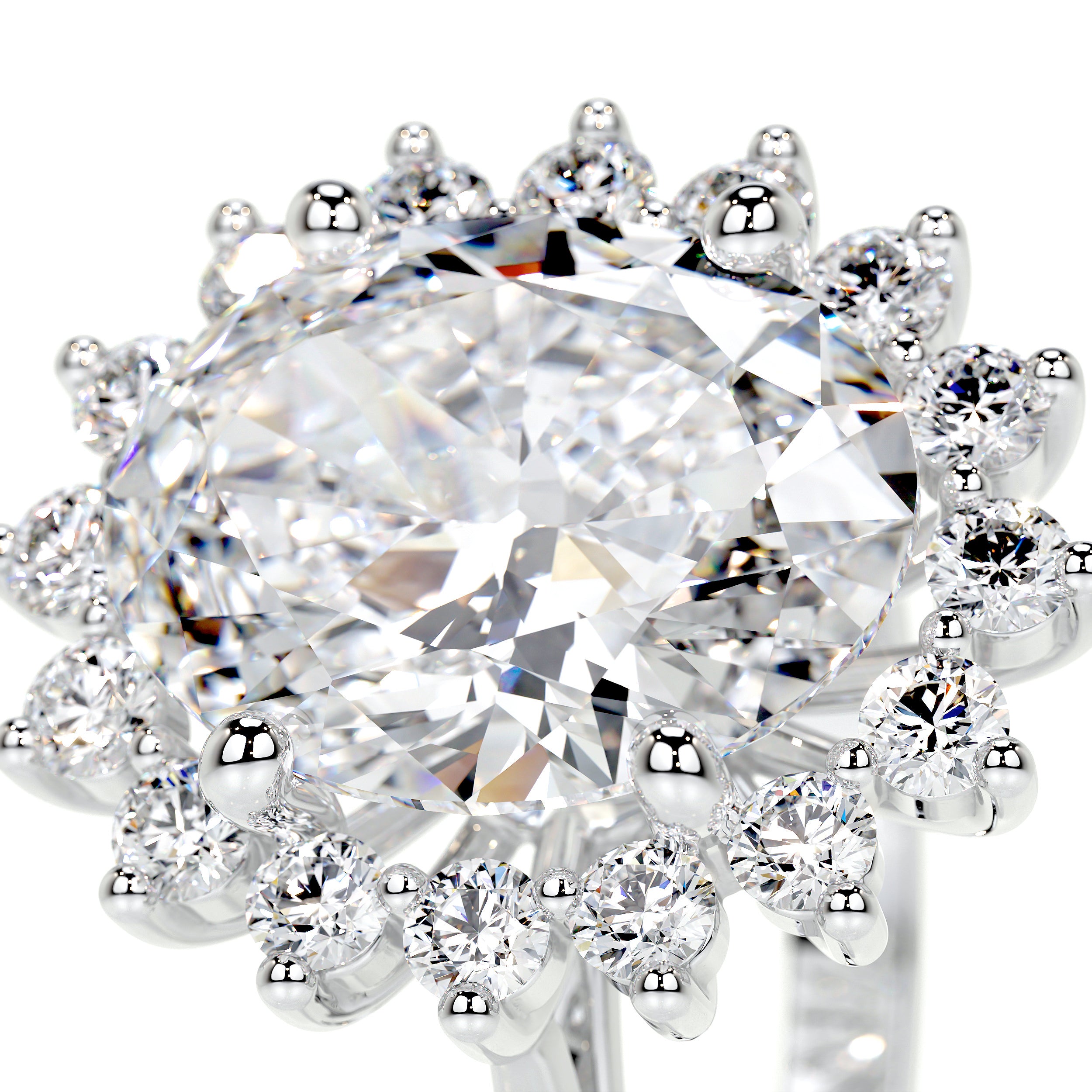 Lyn Lab Grown Diamond Ring   (4.5 Carat) - 14K White Gold