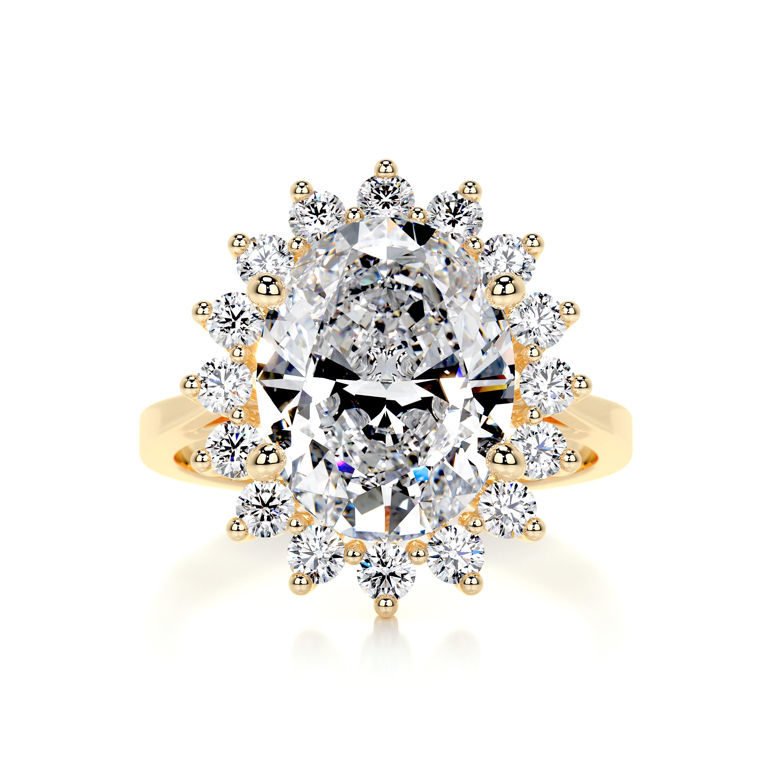 Lyn Diamond Engagement Ring - 18K Yellow Gold