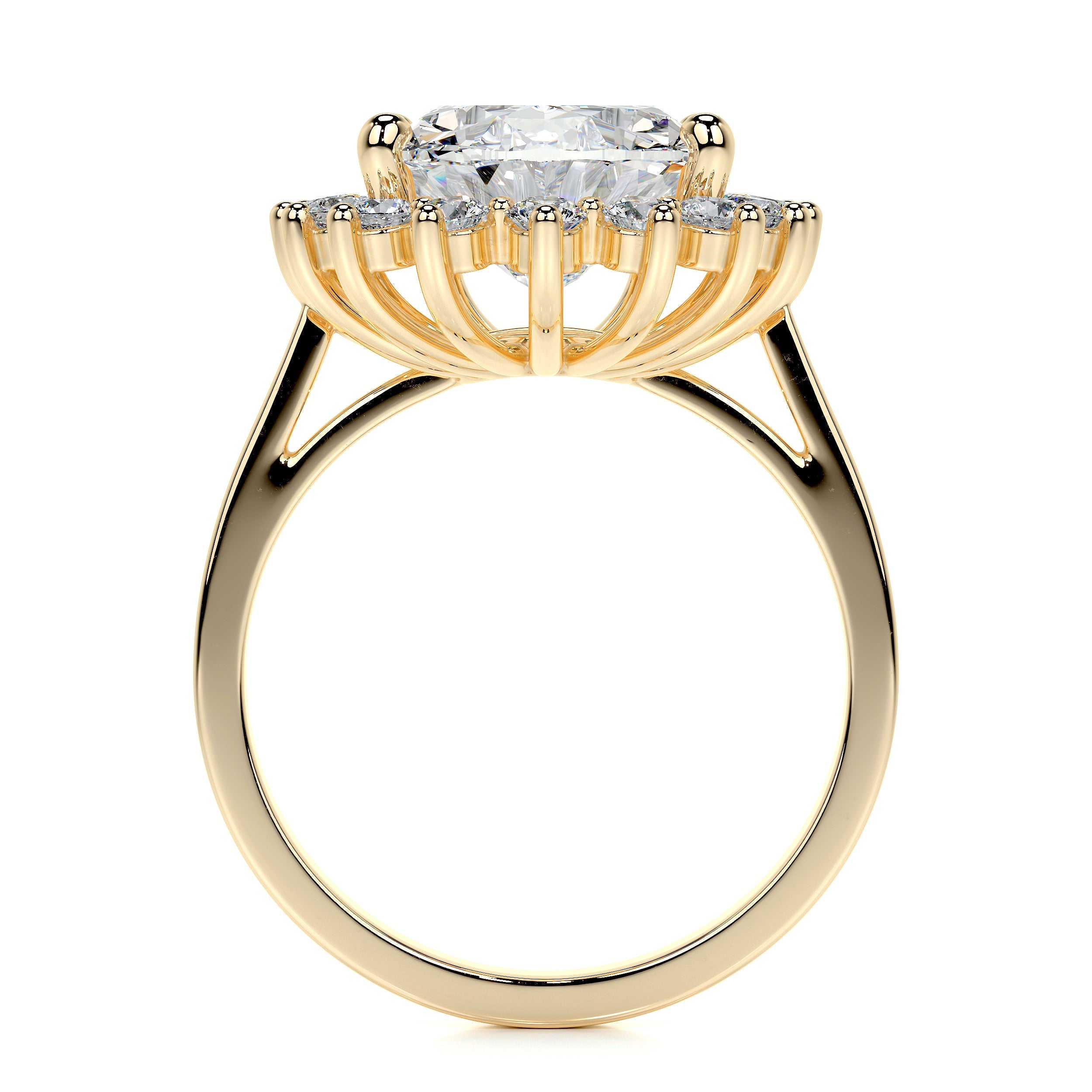 Lyn Lab Grown Diamond Ring   (4.5 Carat) - 18K Yellow Gold