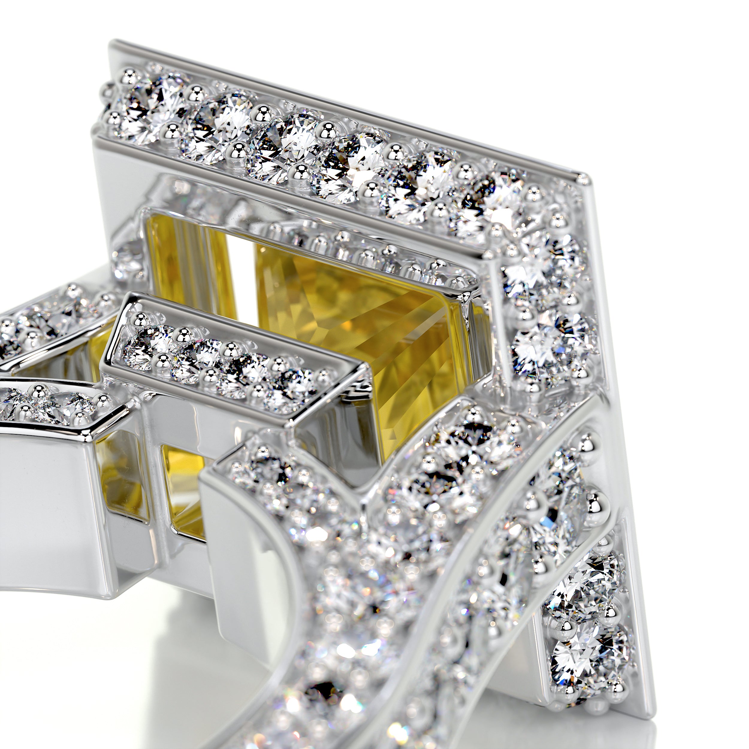 Freya Diamond Engagement Ring   (4.5 Carat) -18K White Gold