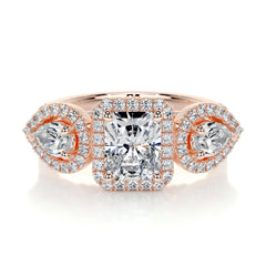 Violet Lab Grown Diamond Ring - 14K Rose Gold