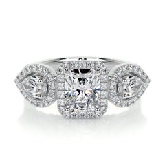 Violet Lab Grown Diamond Ring - 14K White Gold