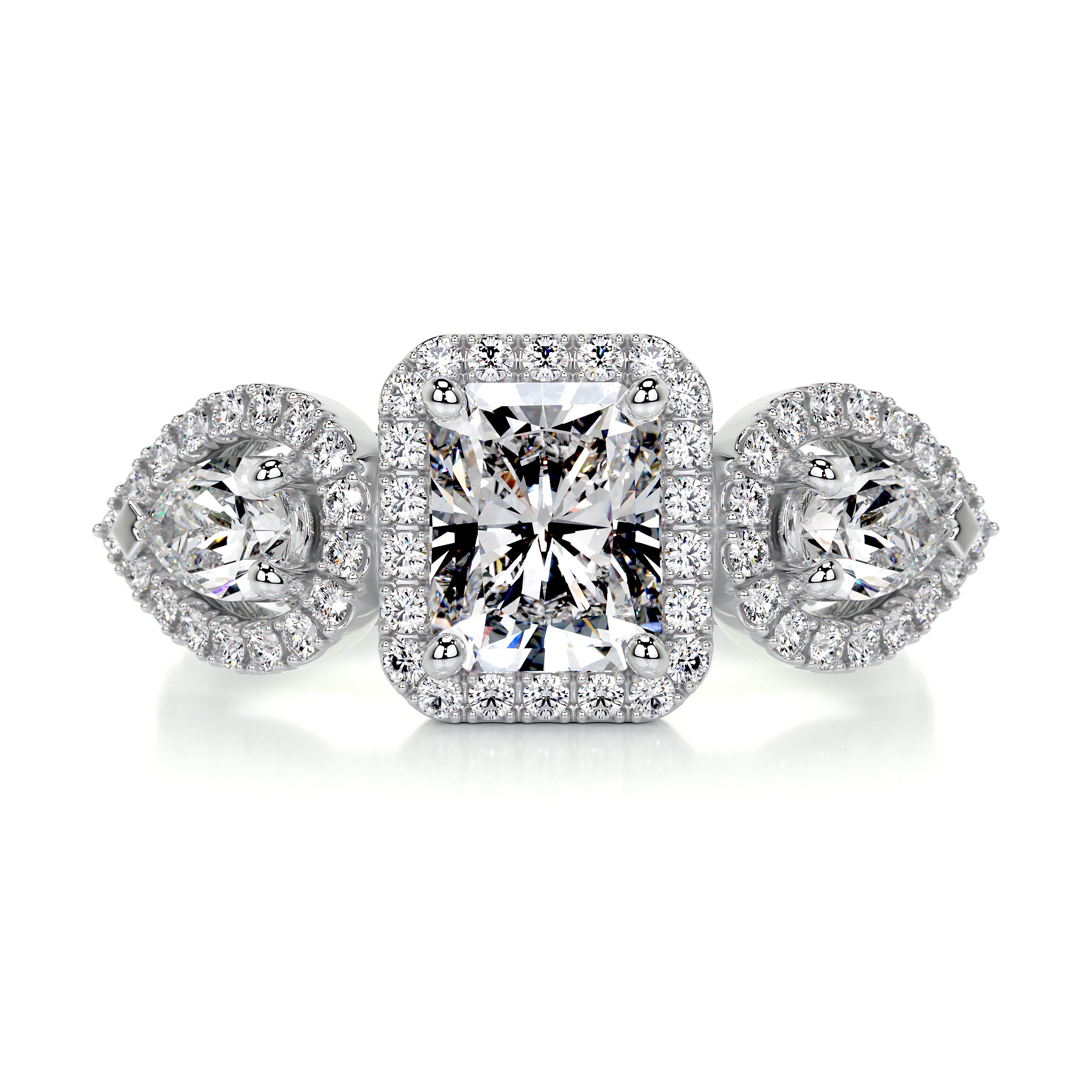 Violet Diamond Engagement Ring   (2.15 Carat) - 18K White Gold