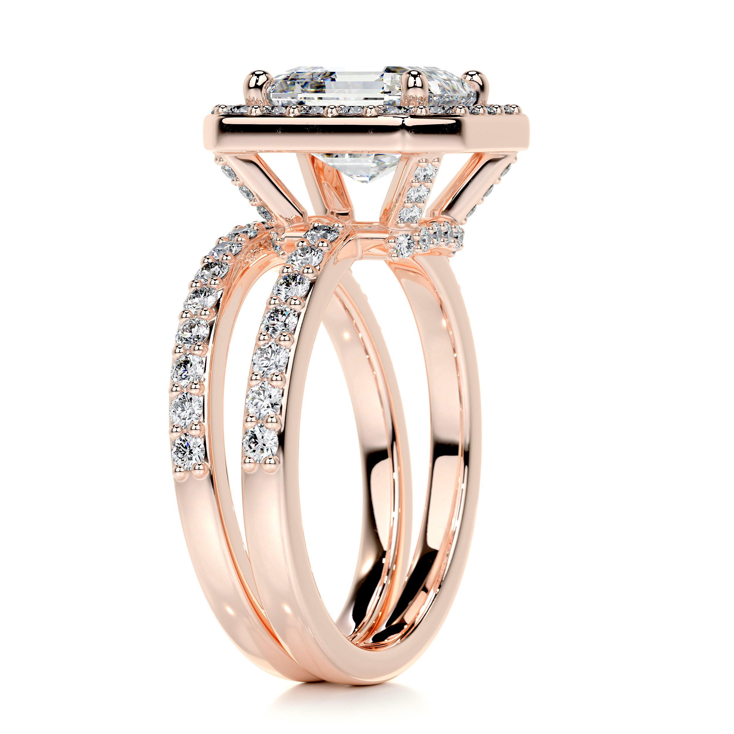 Brooklyn Diamond Bridal Set   (2.5 Carat) -14K Rose Gold