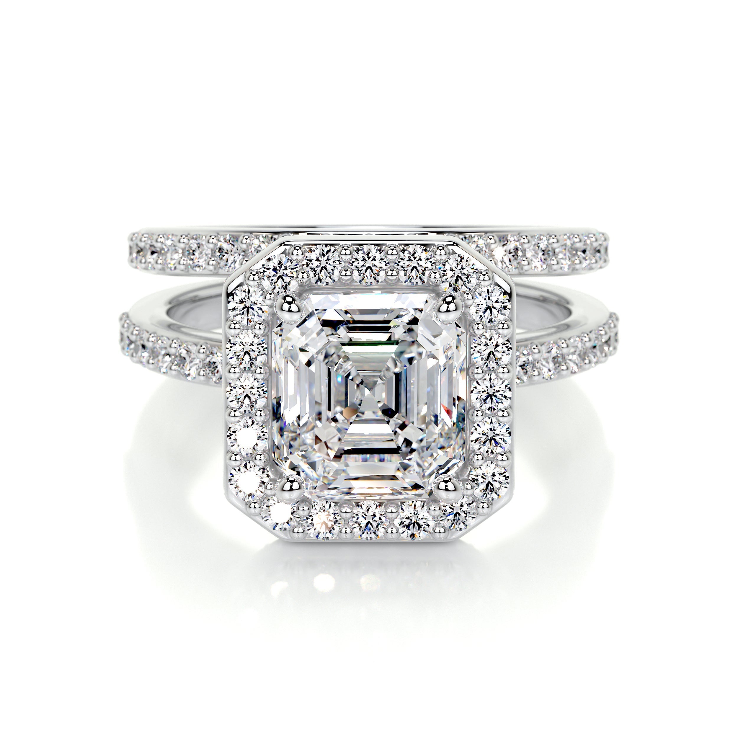 Lab created asscher sale cut diamond