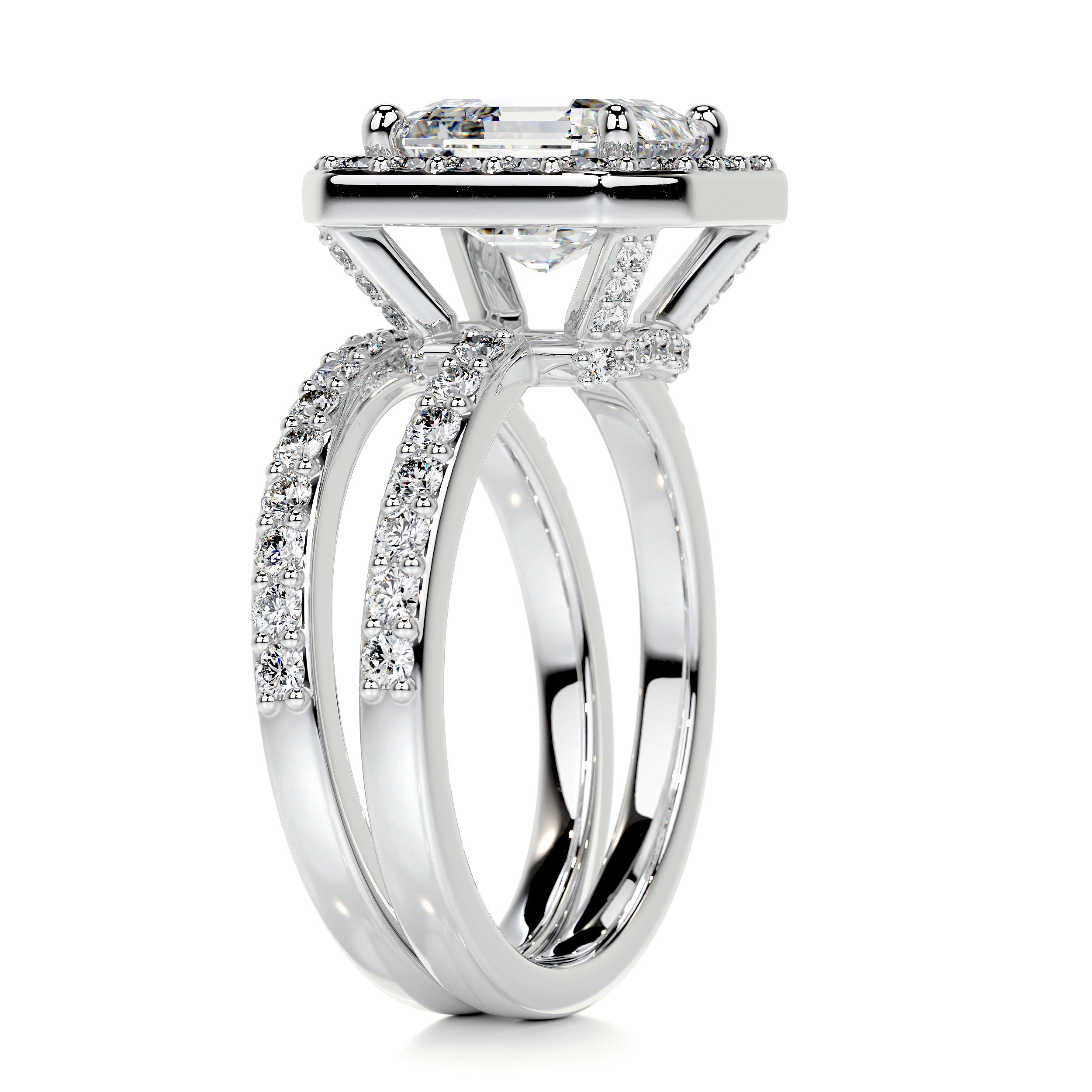 Brooklyn Diamond Bridal Set -18K White Gold