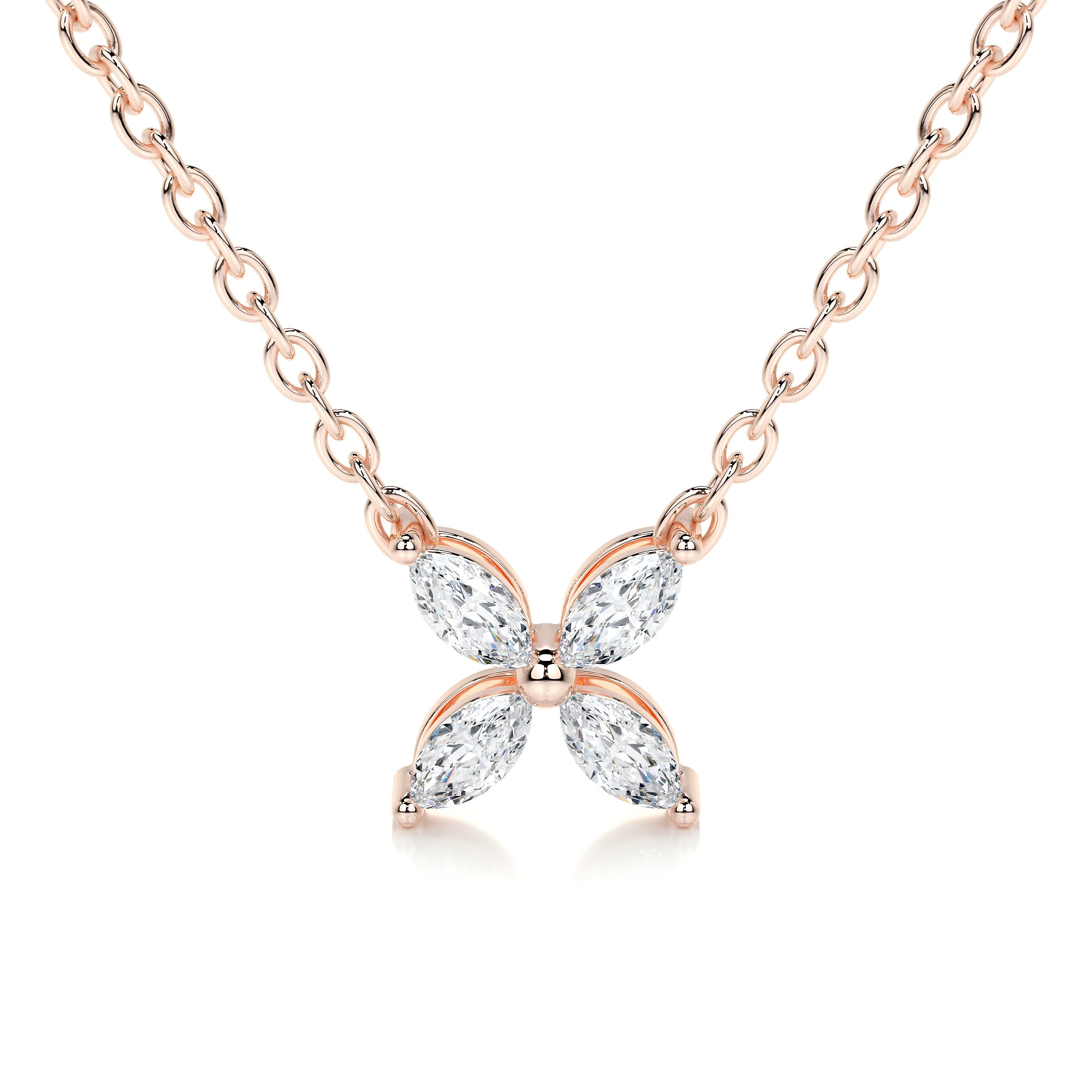 Michelle Lab Grown Diamond Pendant   (0.20 Carat) -14K Rose Gold