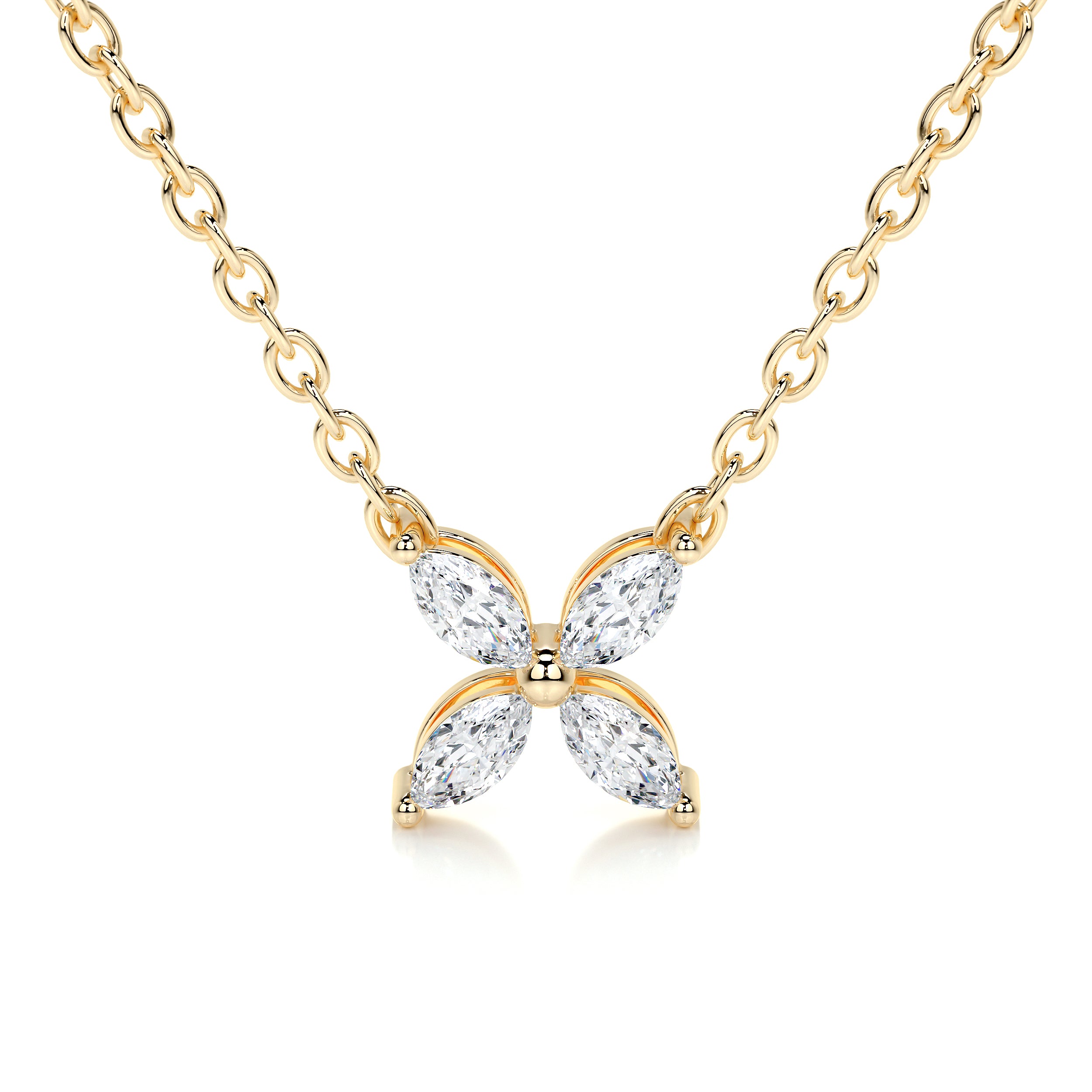 Michelle Diamond Pendant   (0.20 Carat) -18K Yellow Gold
