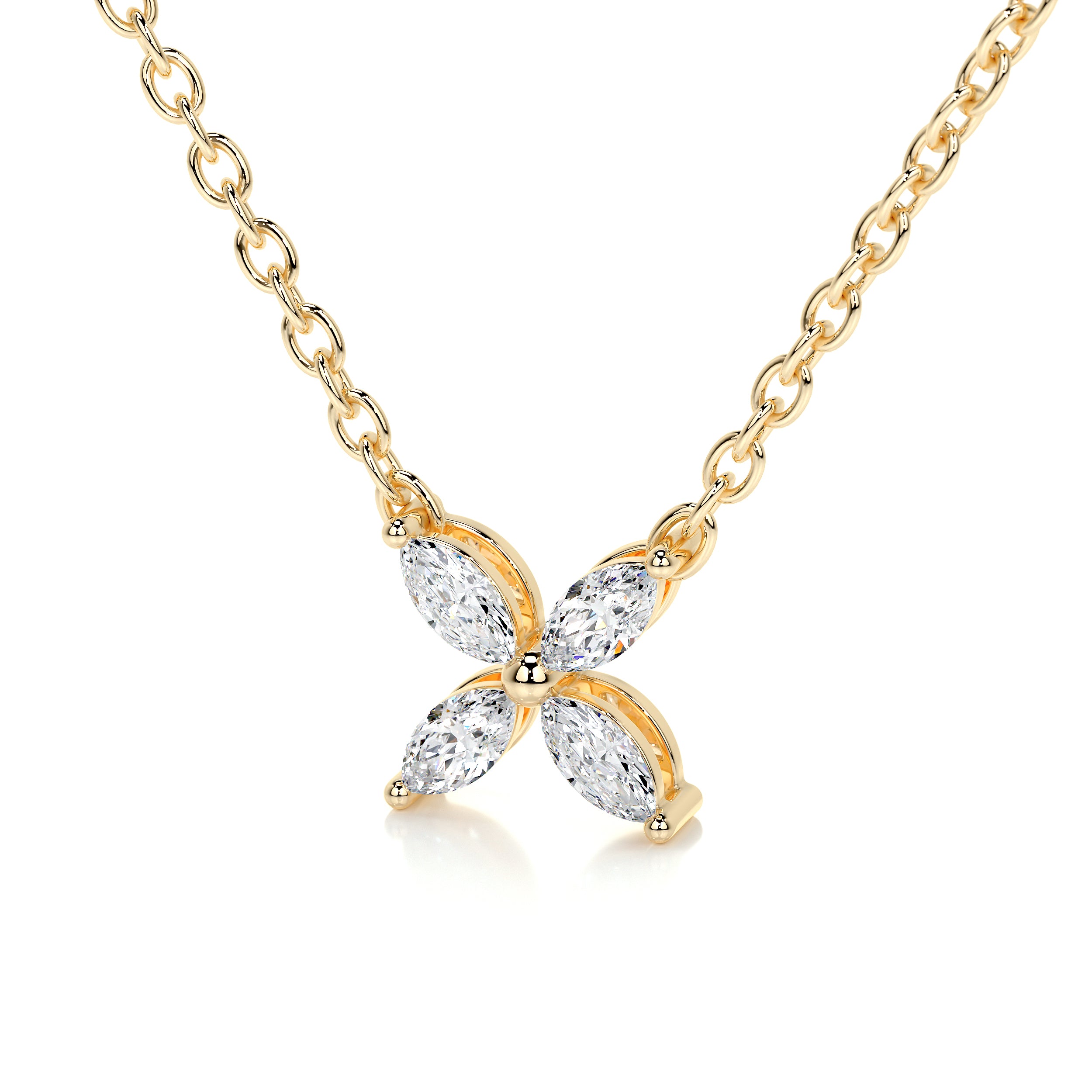 Michelle Lab Grown Diamond Pendant   (0.20 Carat) -18K Yellow Gold