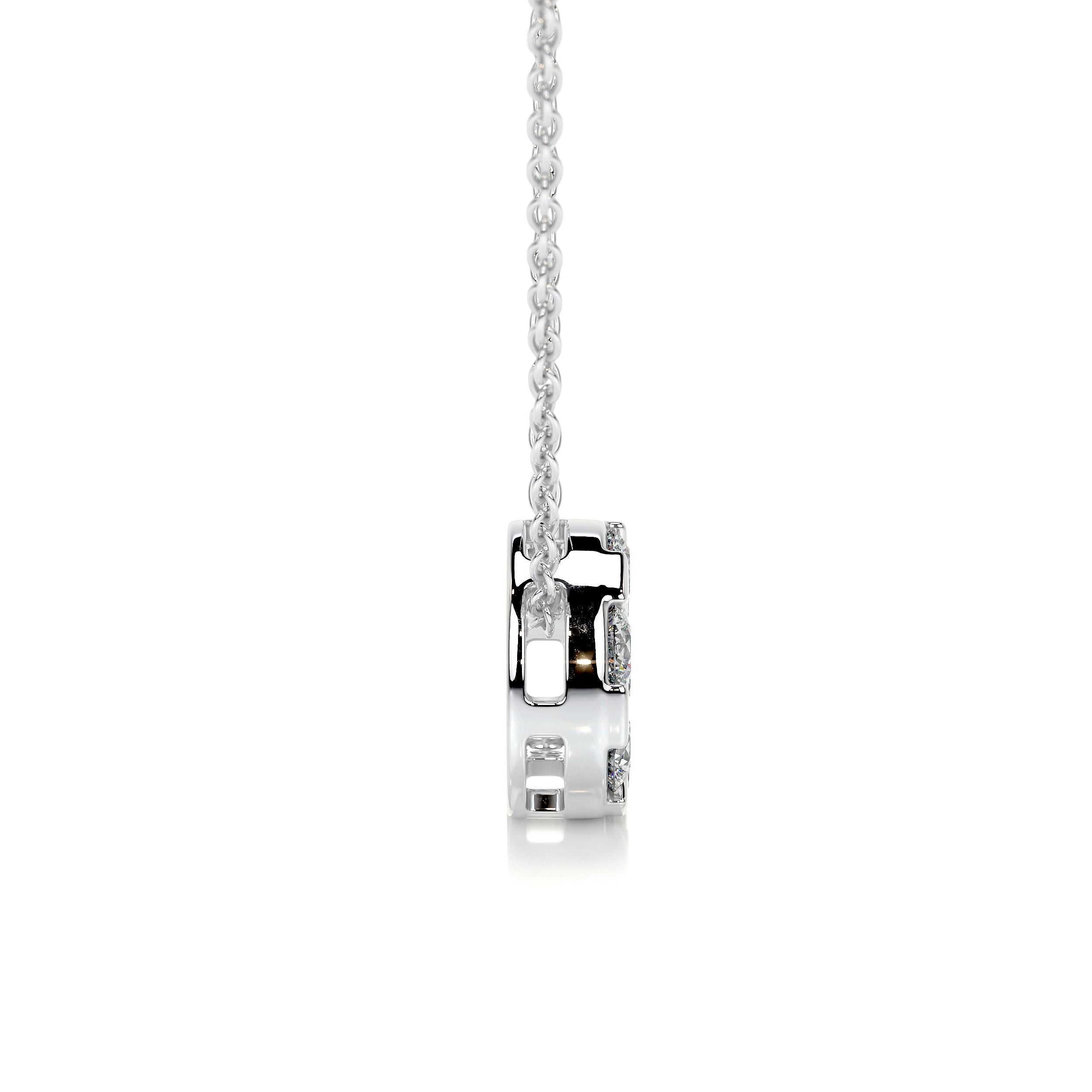 Josie Diamond Pendant   (0.50 Carat) -18K White Gold