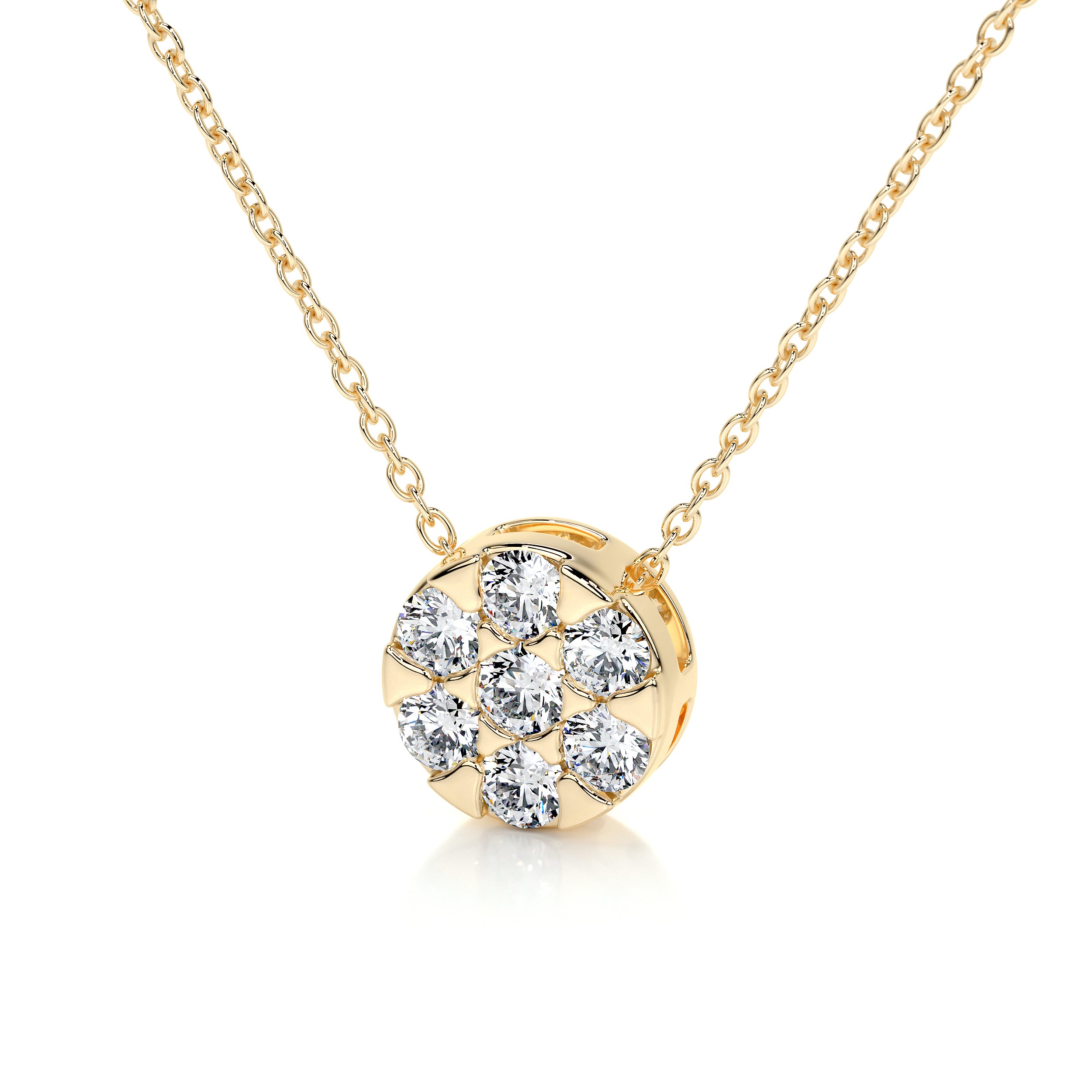 Josie Diamond Pendant   (0.50 Carat) -18K Yellow Gold