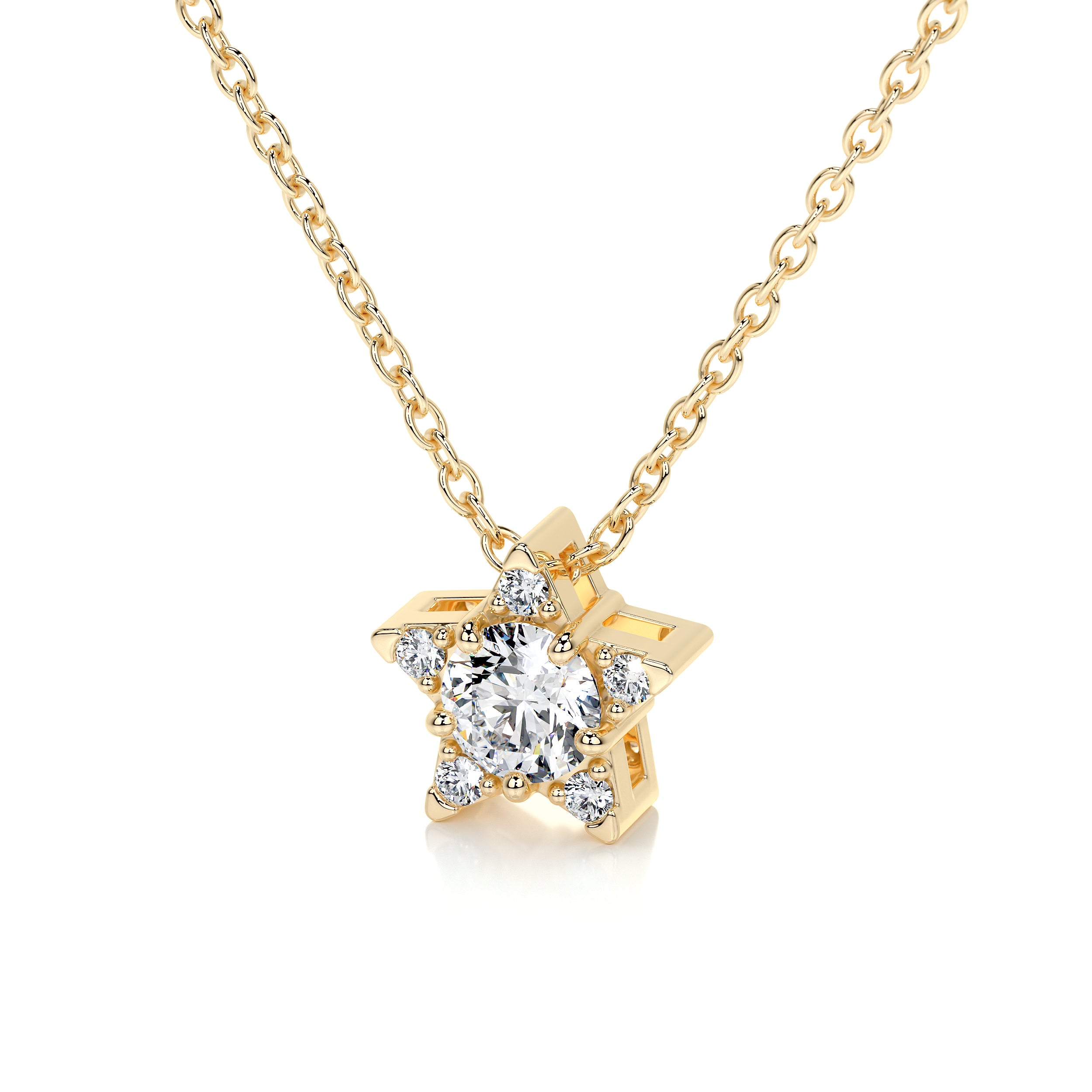 Robbie Lab Grown Diamond Pendant   (0.30 Carat) -18K Yellow Gold