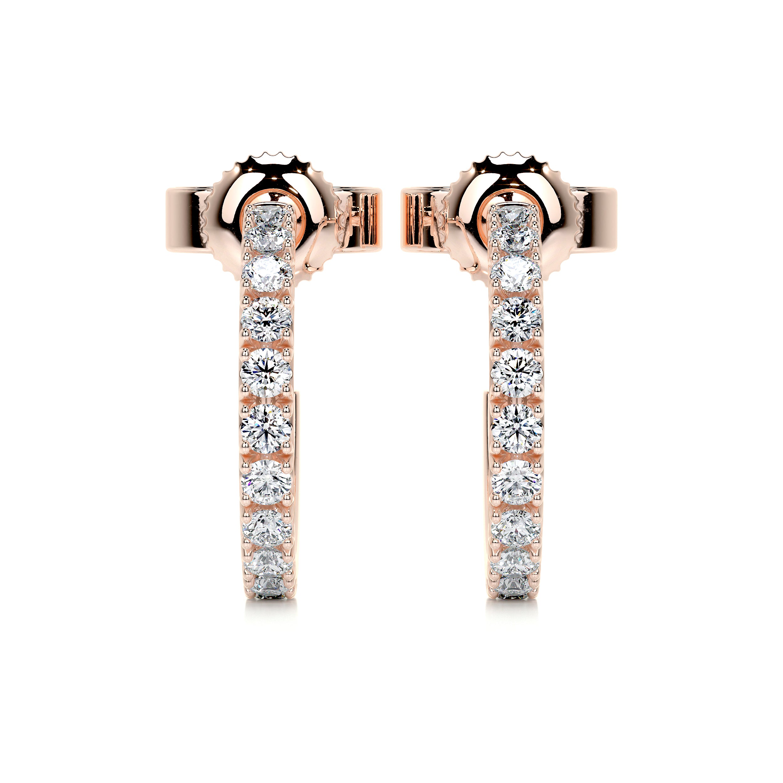 Nicole Diamond Earrings   (2.5 Carat) -14K Rose Gold