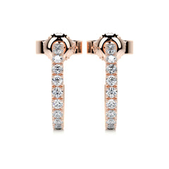 Nicole Diamond Earrings (2.5 Carat) -14K Rose Gold