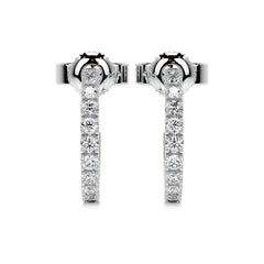Nicole Diamond Earrings (2.5 Carat) -14K White Gold