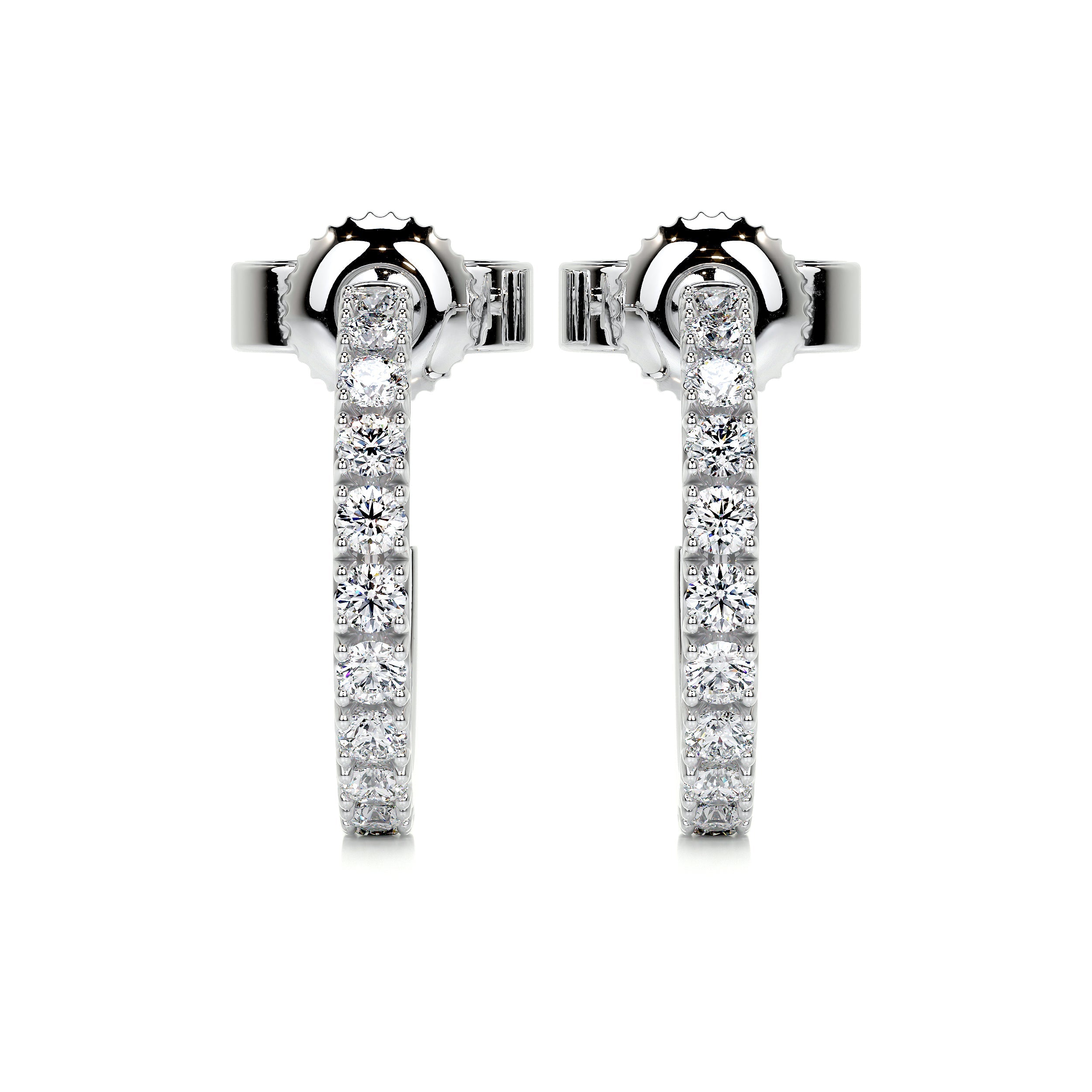 Nicole Lab Grown Diamond Earrings   (2.5 Carat) -18K White Gold