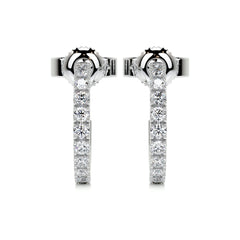 Nicole Lab Grown Diamond Earrings (2.5 Carat) -18K White Gold
