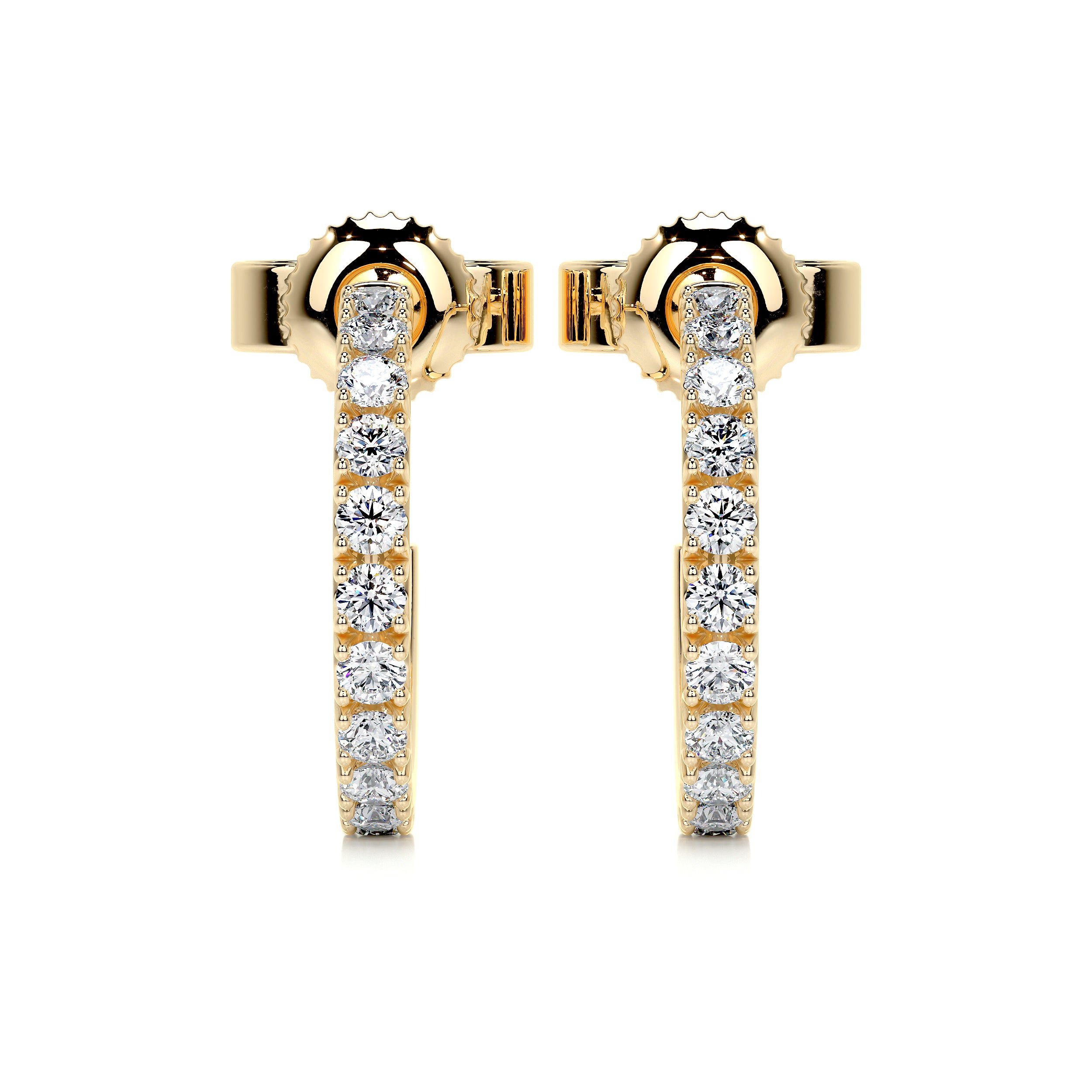 Nicole Diamond Earrings   (2.5 Carat) -18K Yellow Gold