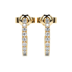 Nicole Lab Grown Diamond Earrings (2.5 Carat) -18K Yellow Gold