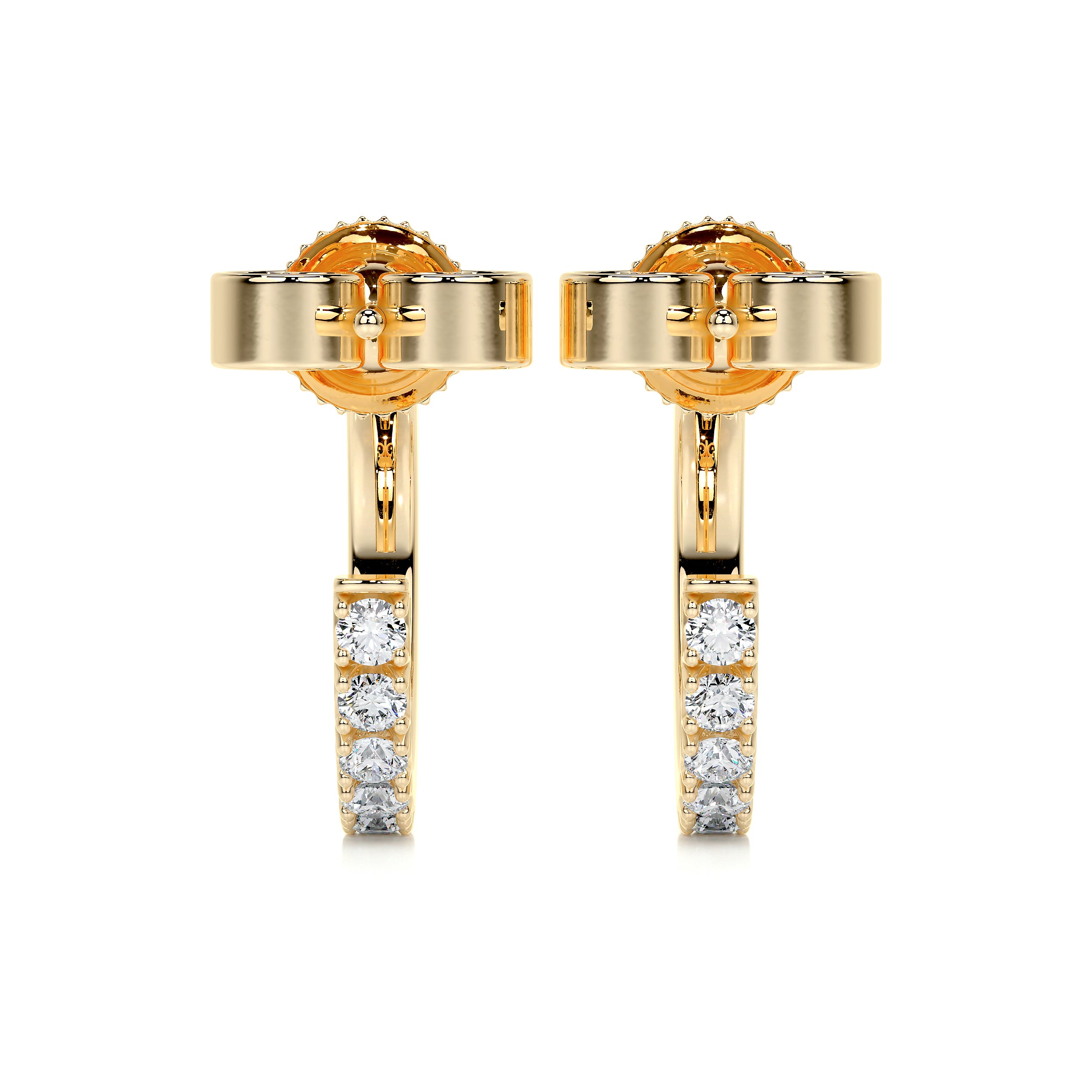 Nicole Diamond Earrings   (2.5 Carat) -18K Yellow Gold