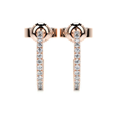Nicole Diamond Earrings (0.50 Carat) -14K Rose Gold