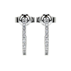 Nicole Diamond Earrings (0.50 Carat) -18K White Gold