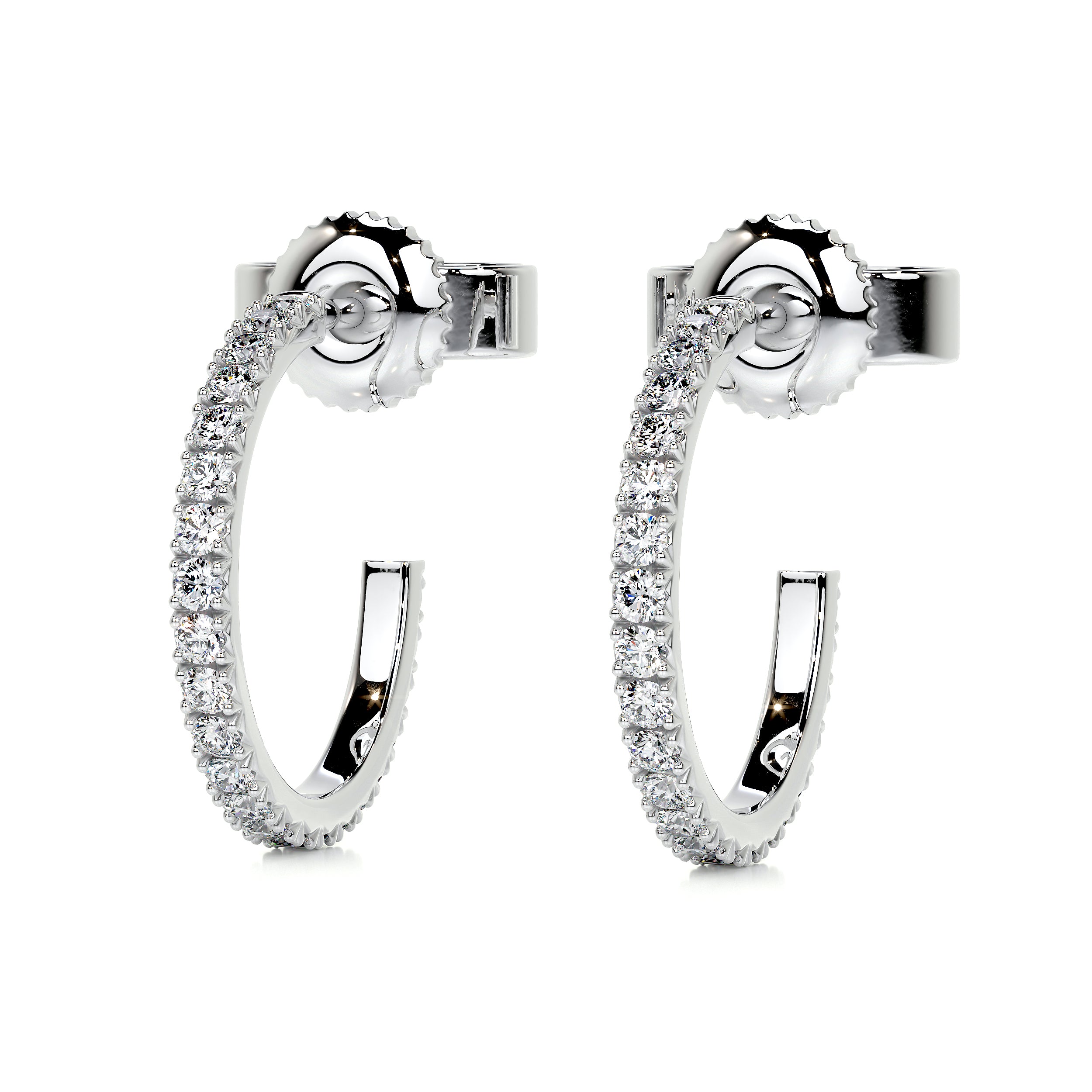 Nicole Diamond Earrings   (0.50 Carat) -18K White Gold