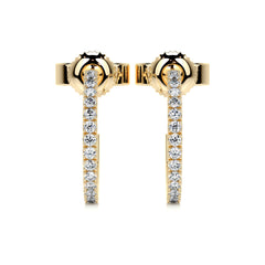 Nicole Lab Grown Diamond Earrings (0.50 Carat) -18K Yellow Gold