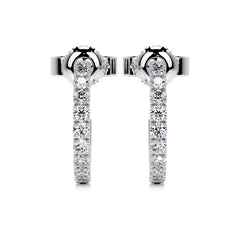 Nicole Diamond Earrings (3 Carat) -14K White Gold