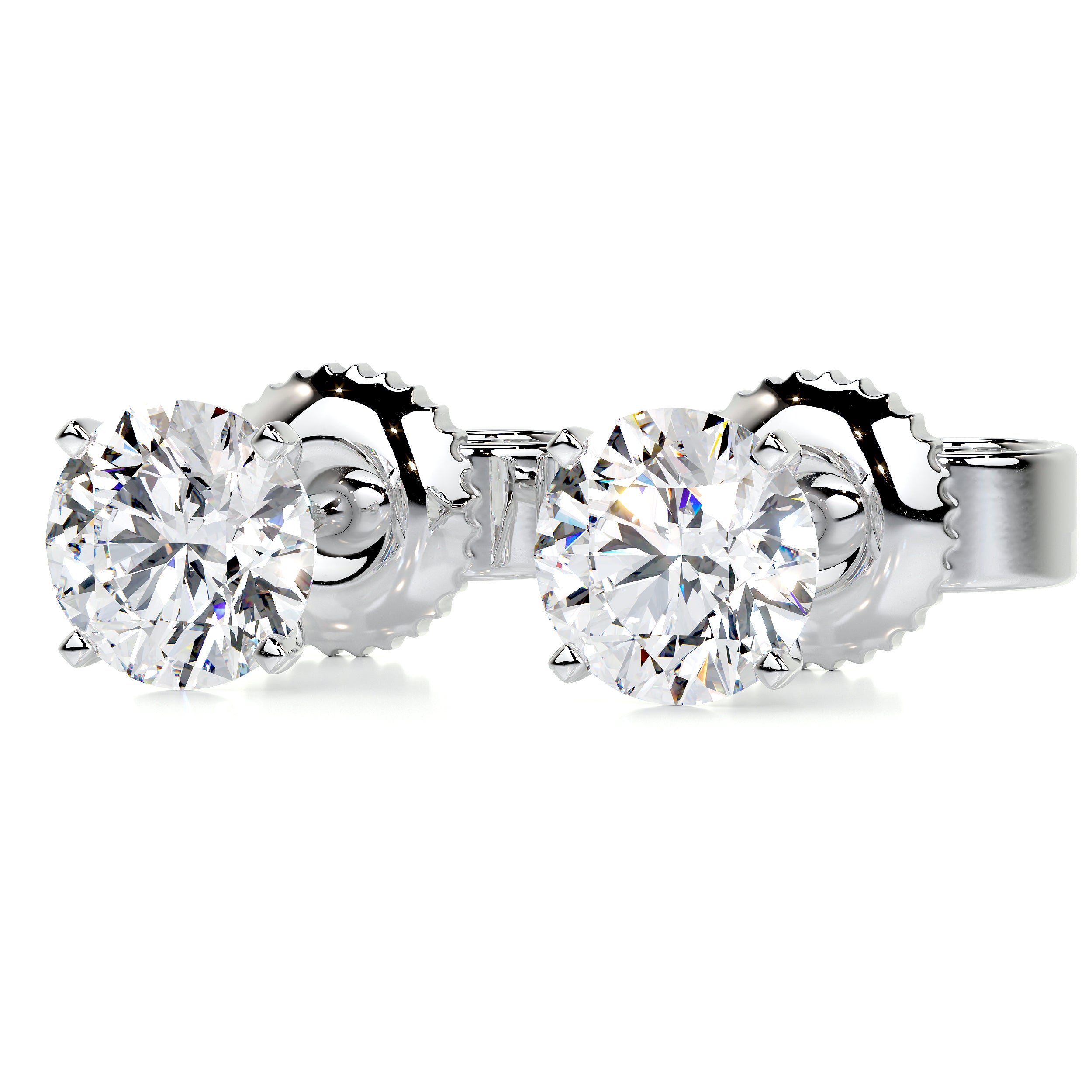 Allen Diamond Earrings   (3 Carat) -18K White Gold