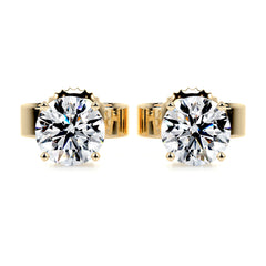 Allen Diamond Earrings -18K Yellow Gold