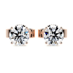 Allen Lab Grown Diamond Earrings -14K Rose Gold