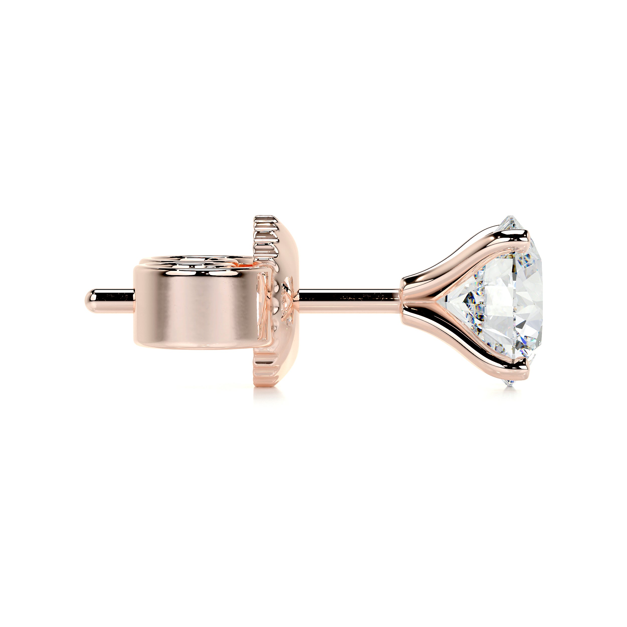Allen Diamond Earrings   (4 Carat) -14K Rose Gold