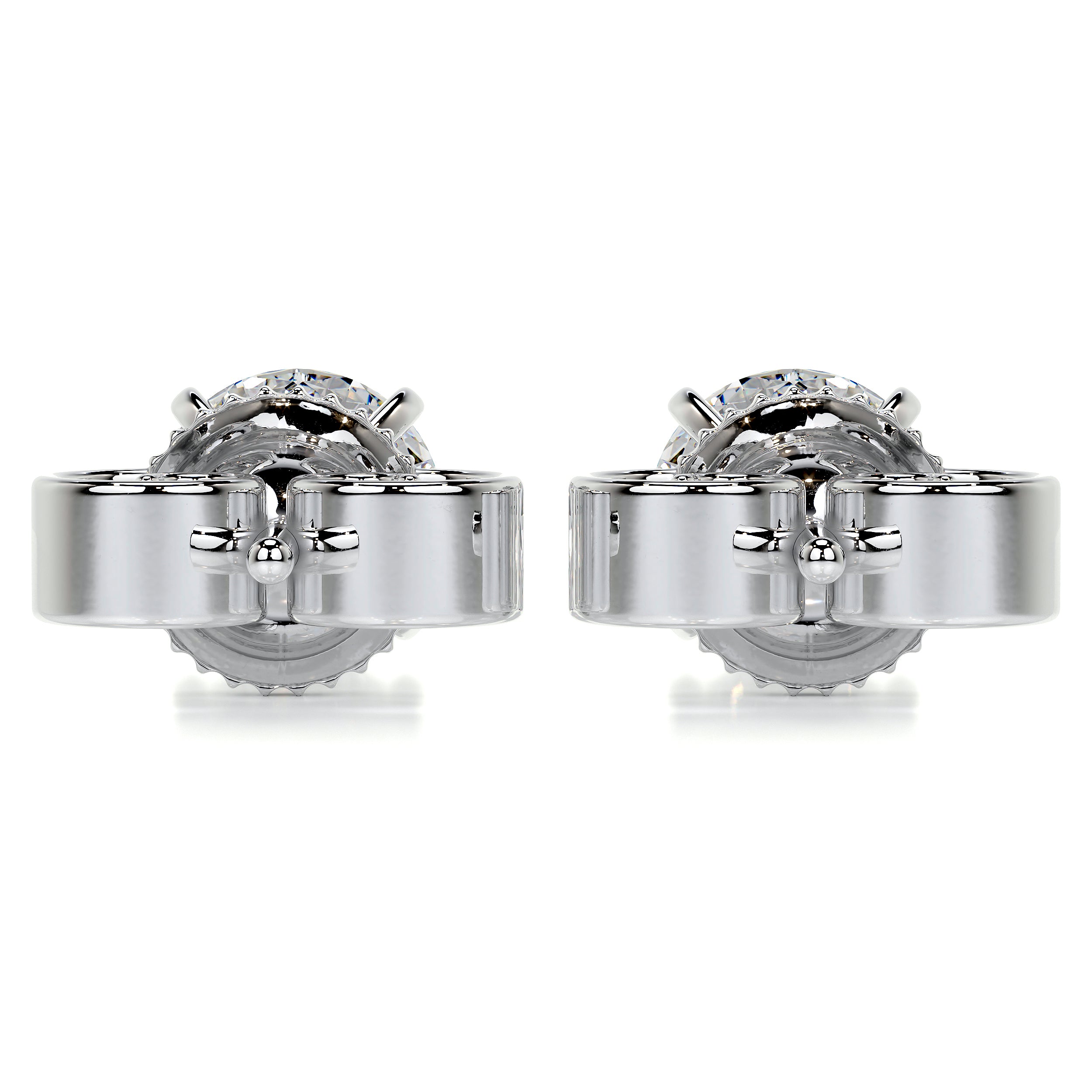 Allen Diamond Earrings   (4 Carat) -14K White Gold