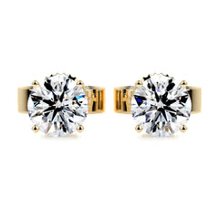 Allen Diamond Earrings -18K Yellow Gold