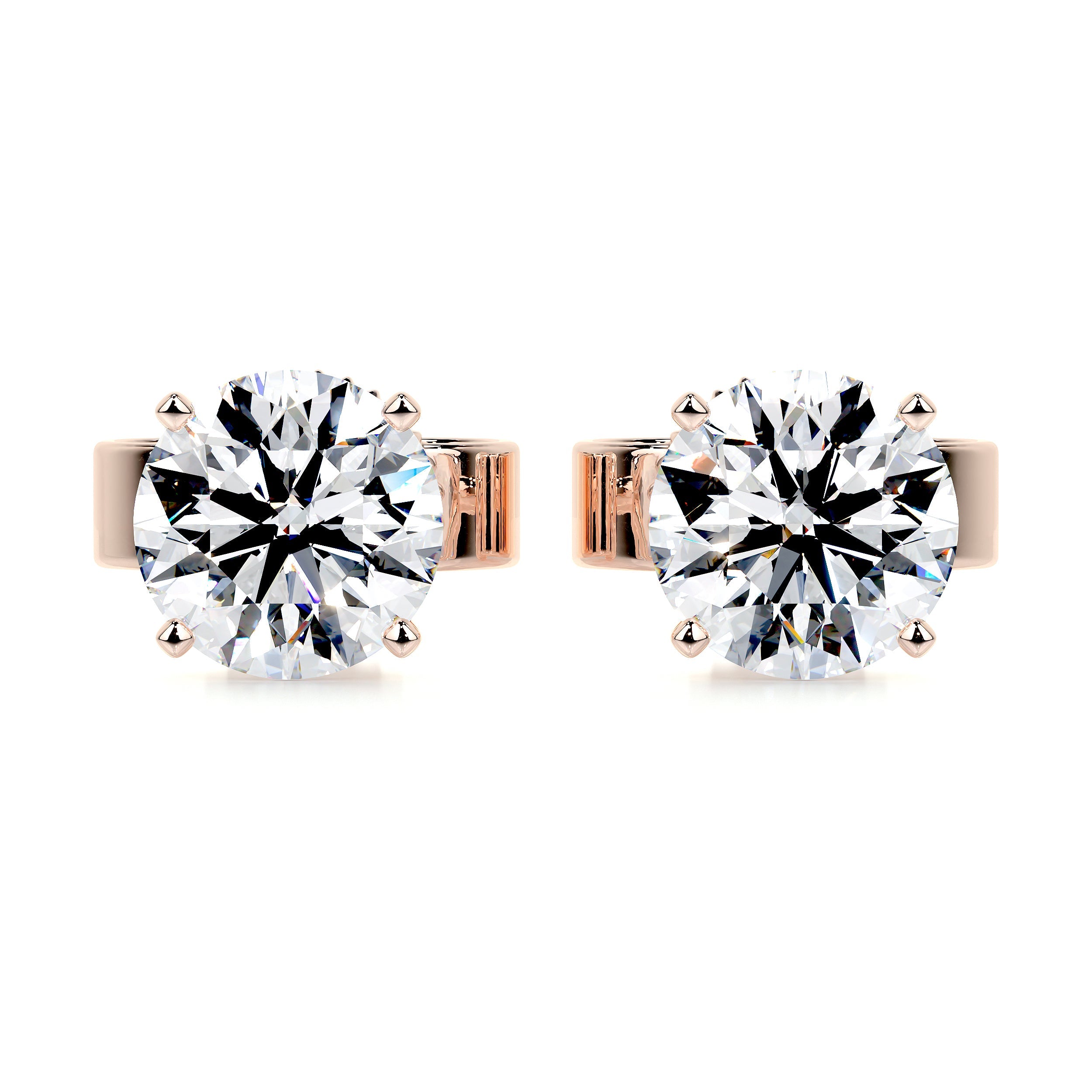 Allen Lab Grown Diamond Earrings   (5 Carat) -14K Rose Gold