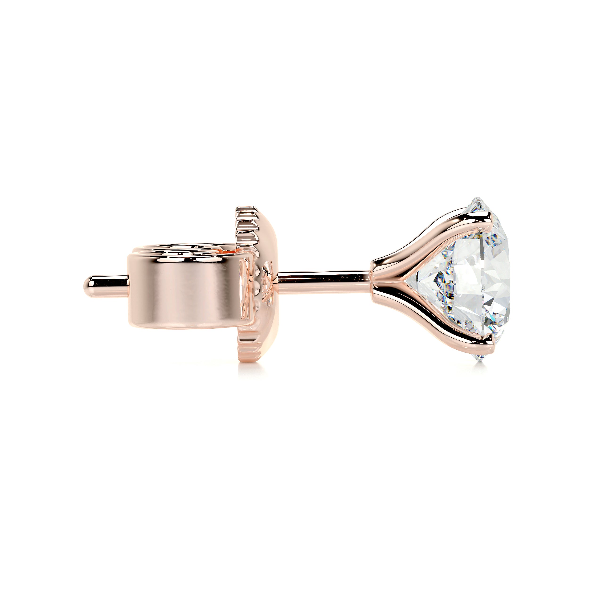 Allen Lab Grown Diamond Earrings   (5 Carat) -14K Rose Gold