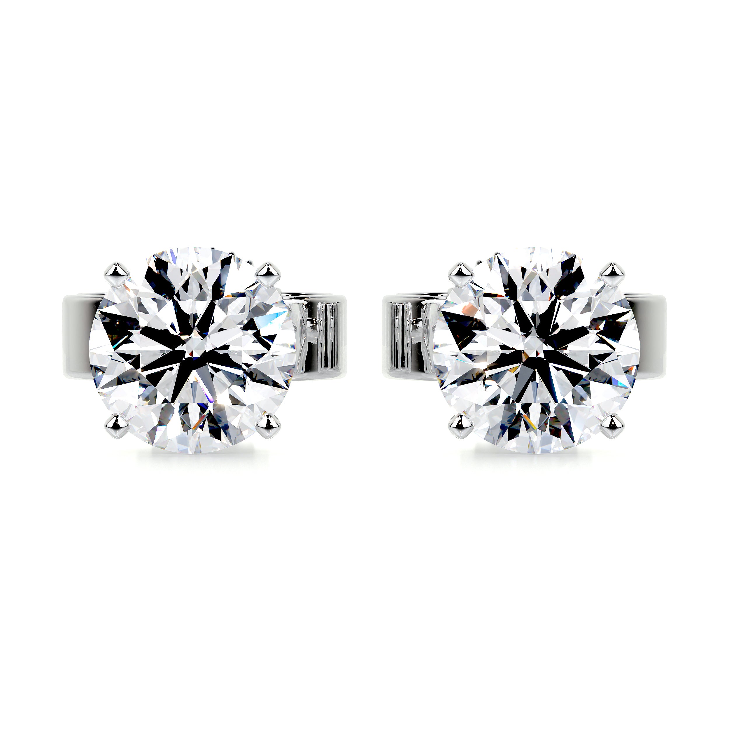 Allen Diamond Earrings   (5 Carat) -14K White Gold