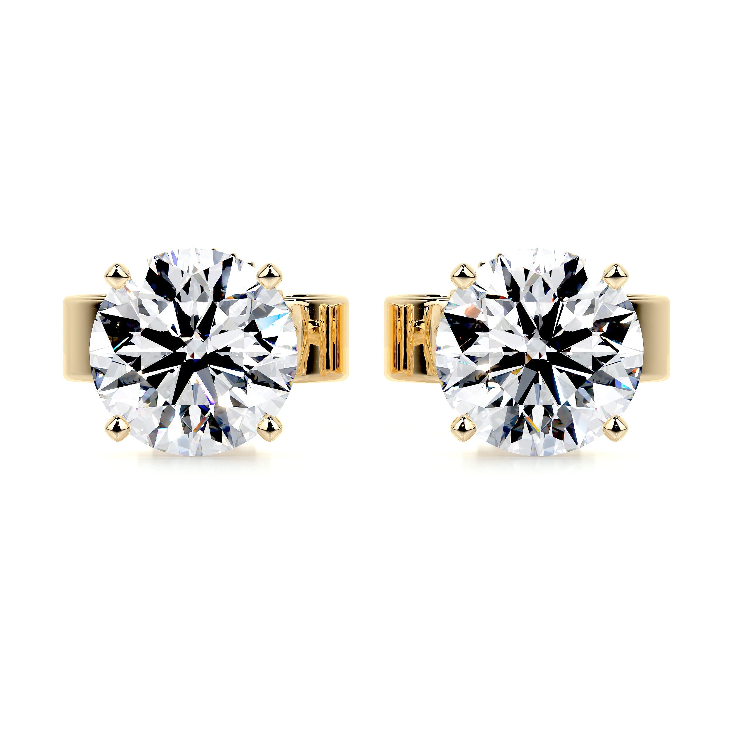 Allen Lab Grown Diamond Earrings   (5 Carat) -18K Yellow Gold