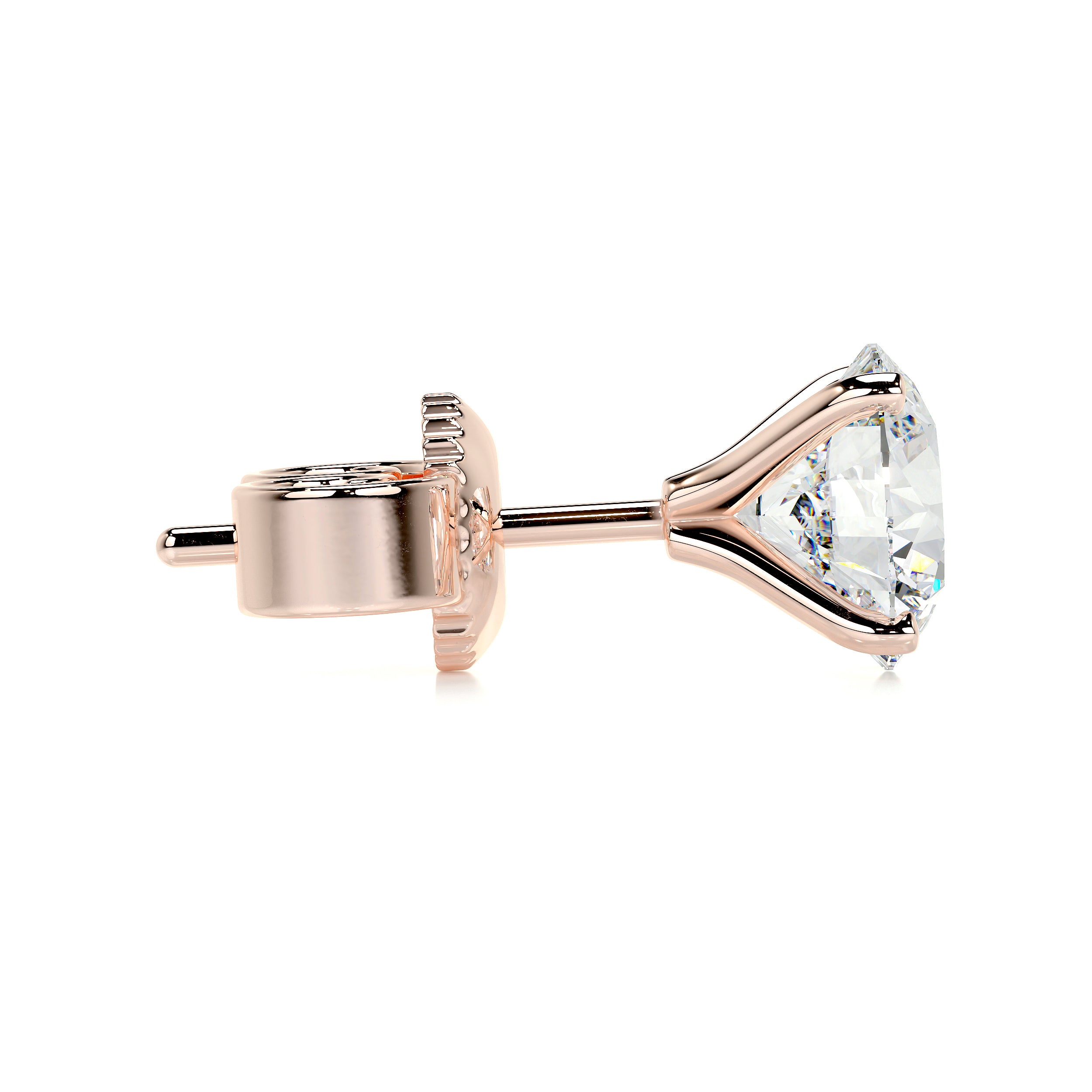 Allen Lab Grown Diamond Earrings   (6 Carat) -14K Rose Gold