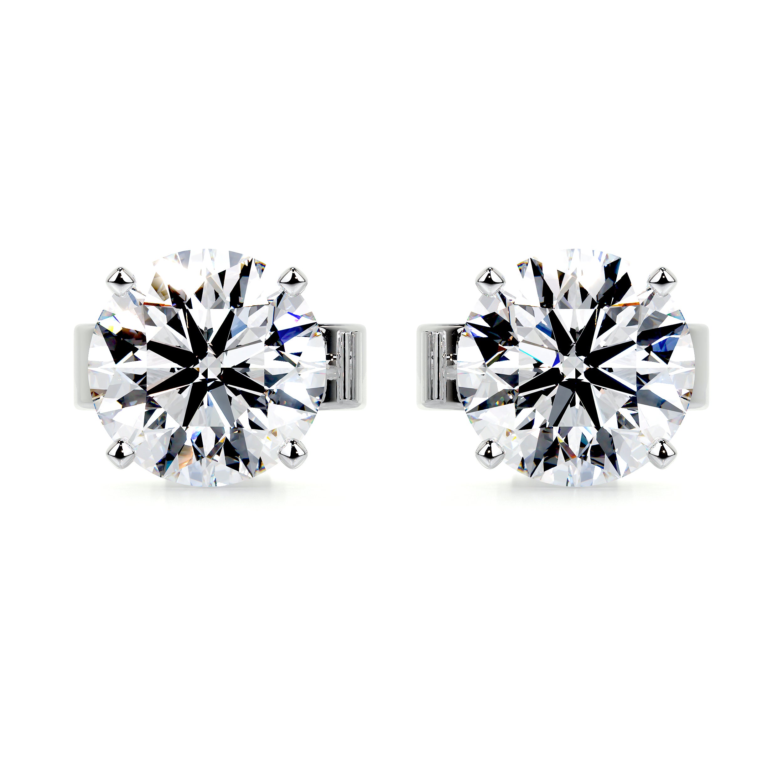 Allen Diamond Earrings   (6 Carat) -18K White Gold